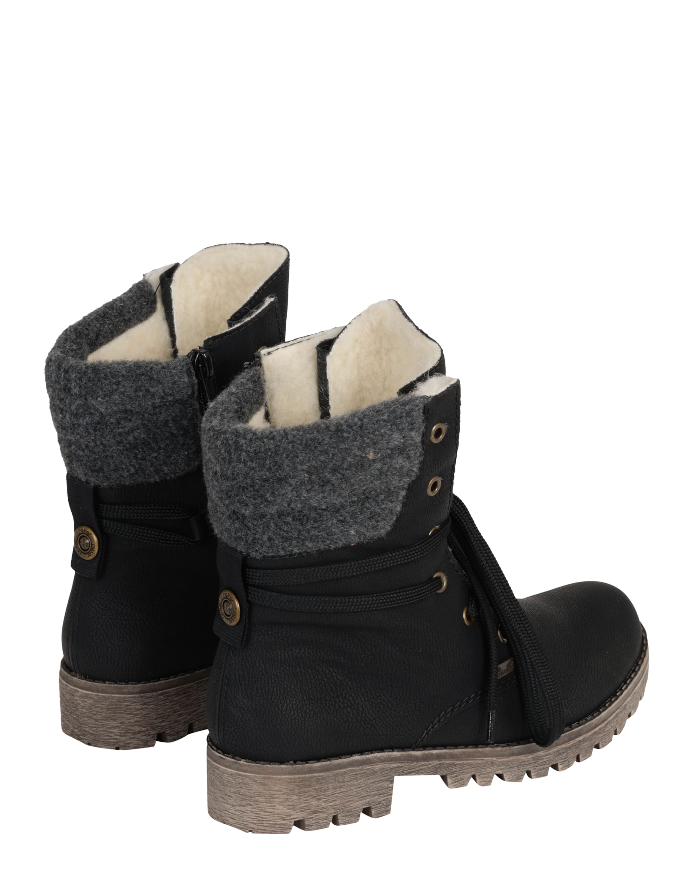 Rieker Gležnarji z vezalkami črna