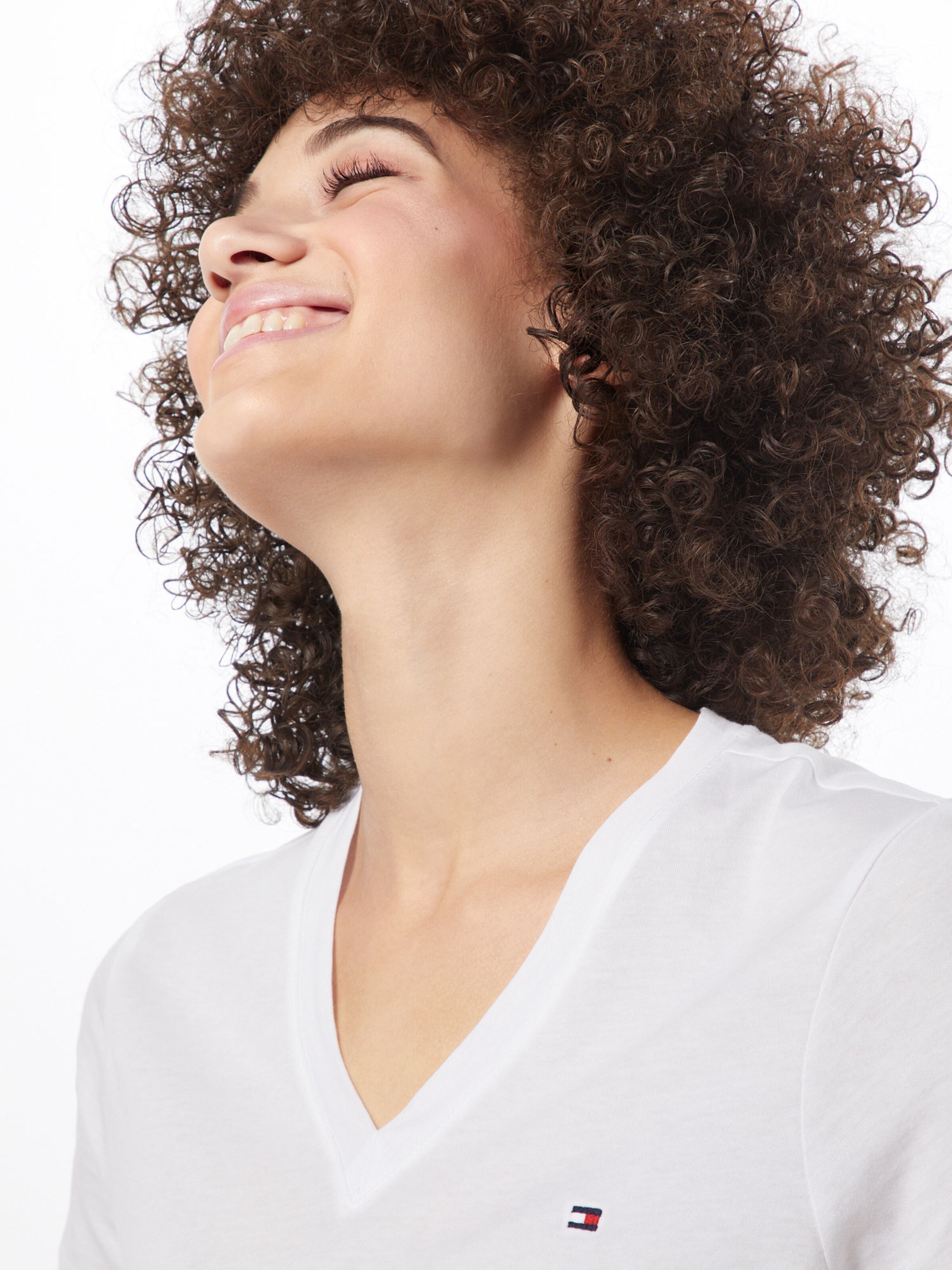 TOMMY HILFIGER Majica mornarska / rdeča / bela