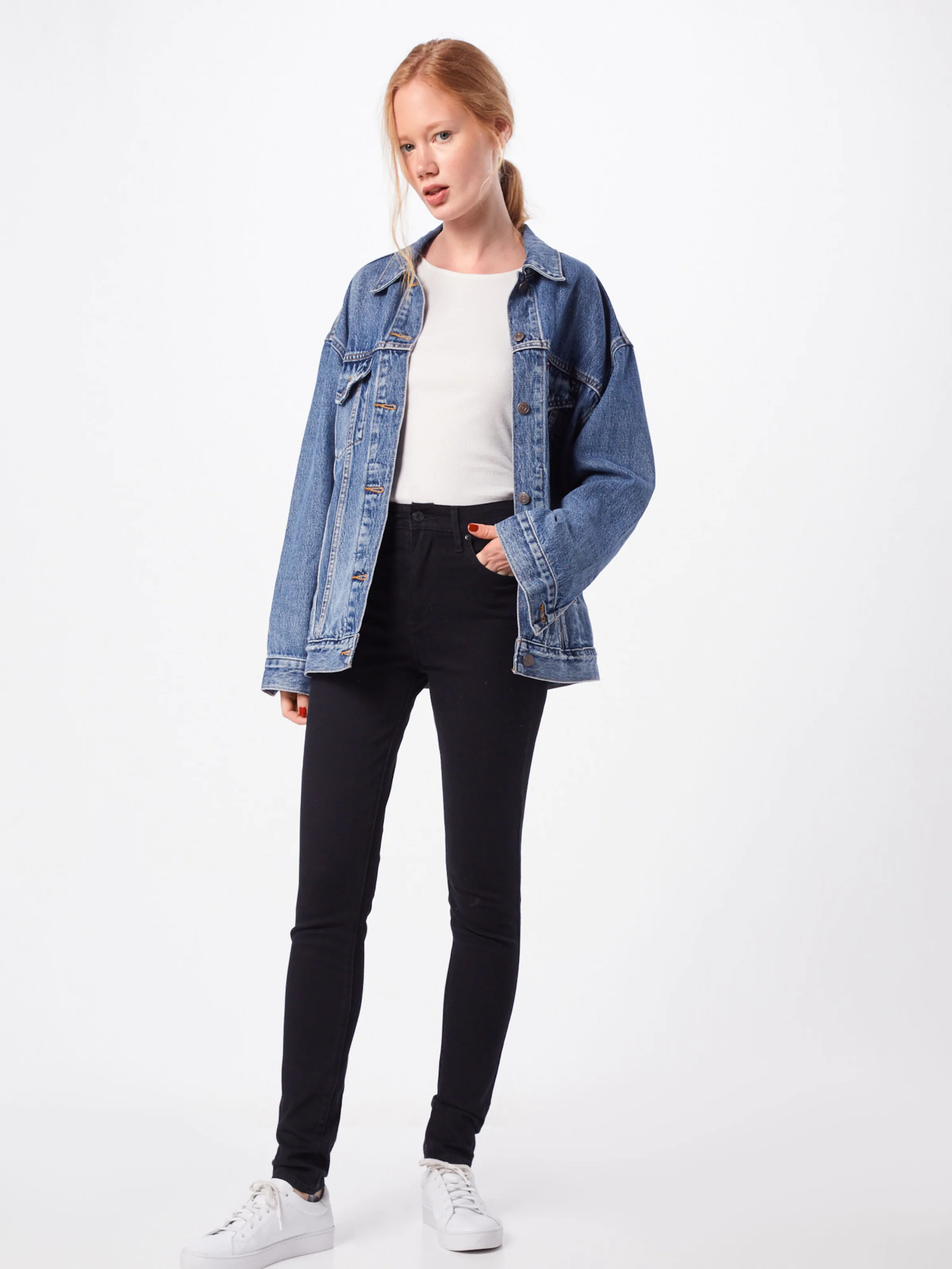 LEVI'S  Kavbojke '721 High Rise Skinny Jeans' črn denim