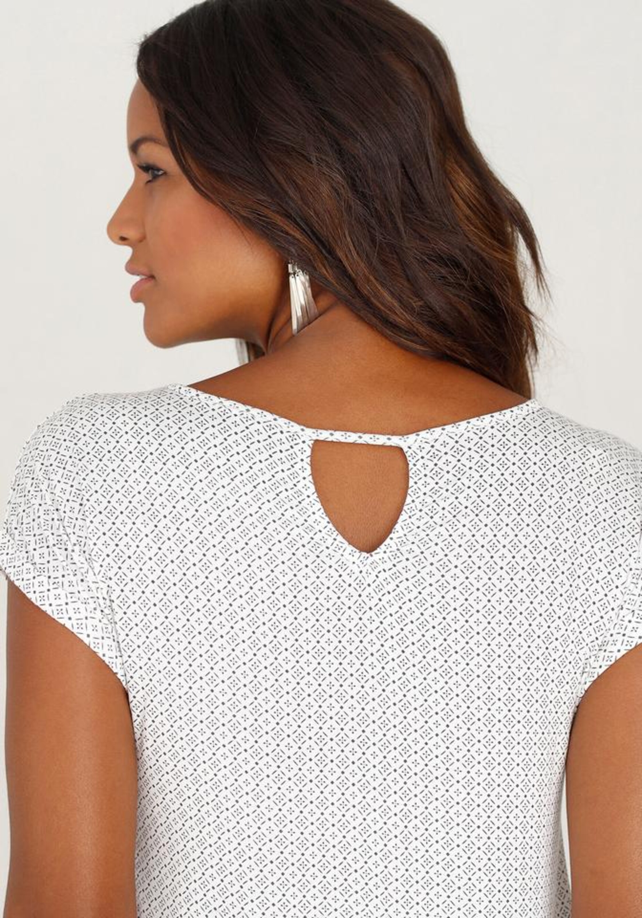 LASCANA Majica črna / off-bela