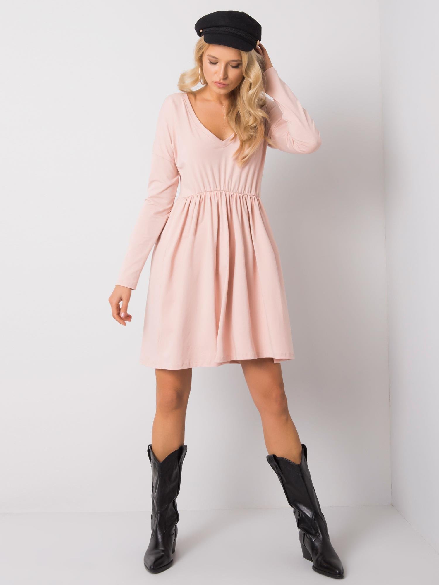 RUE PARIS Dress-RV-SK-6008.19X-Light Pink