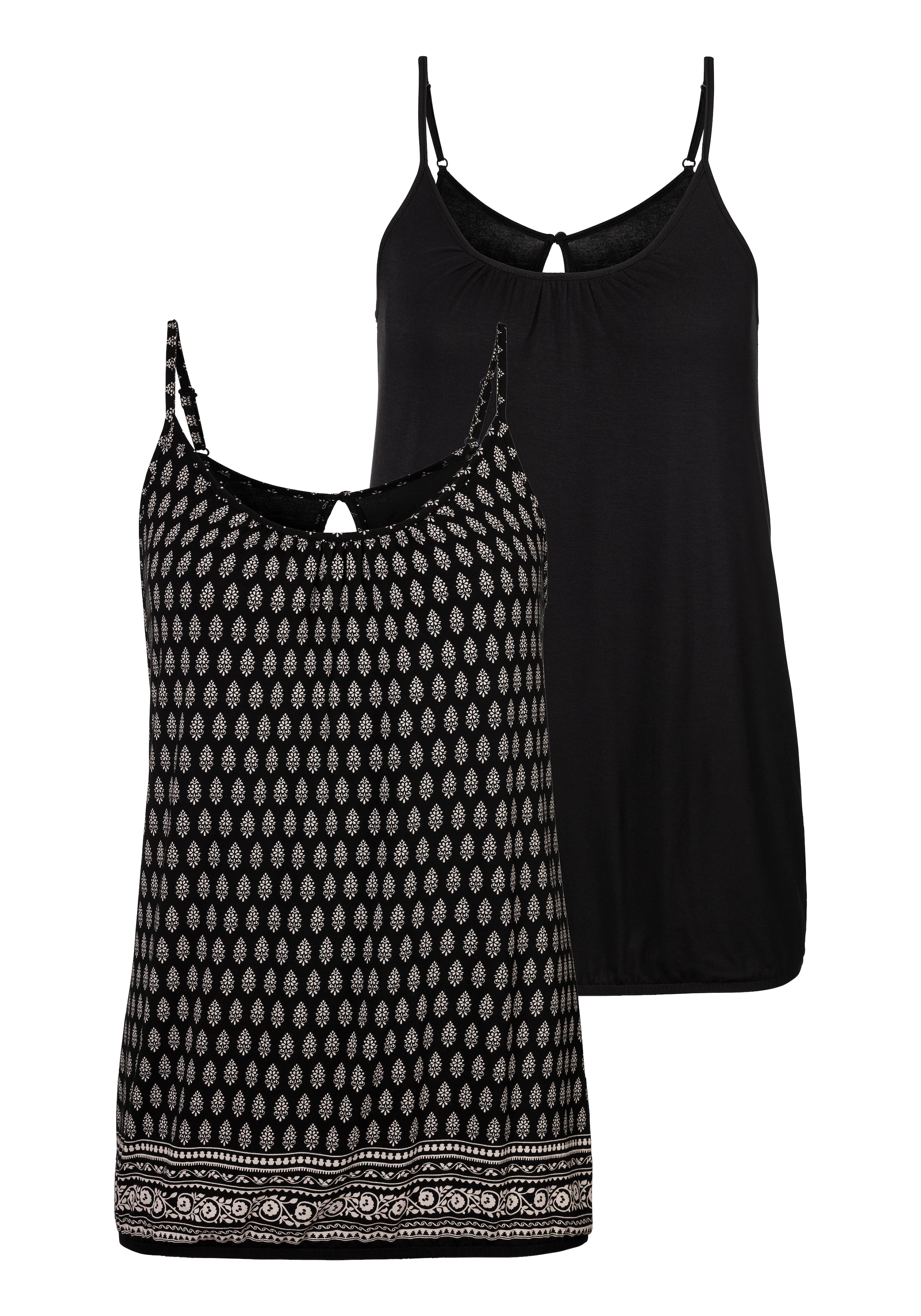 LASCANA Top črna / bela