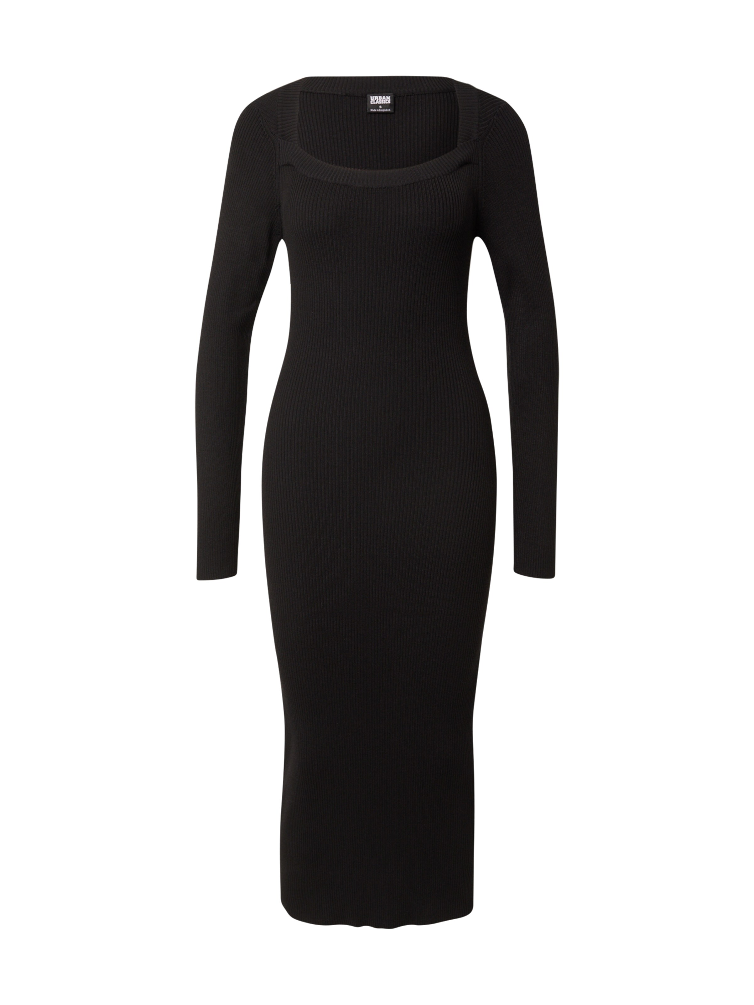 Urban Classics Pletena obleka črna