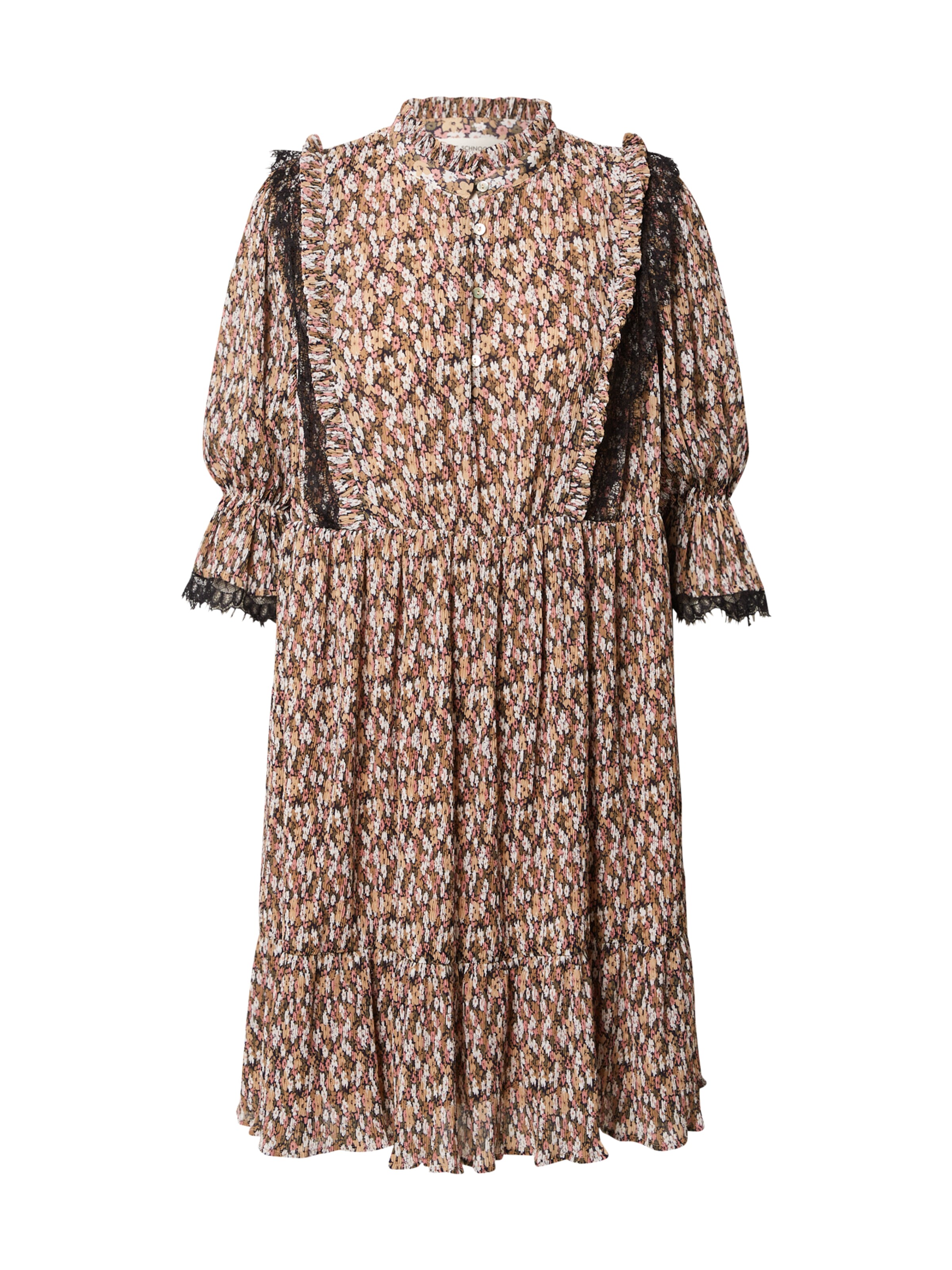 Sofie Schnoor Obleka kamela / rjava / roza / bela