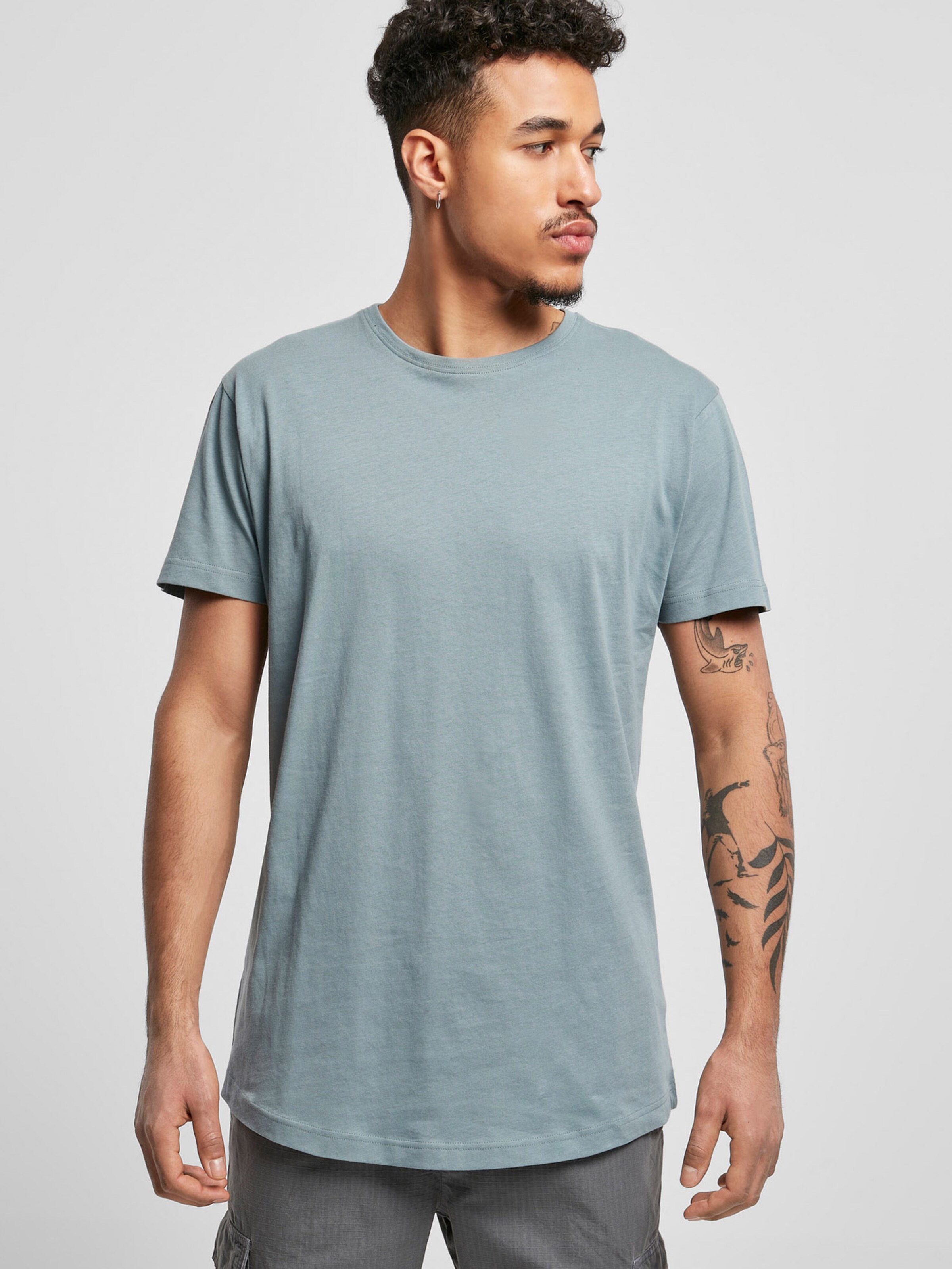 Urban Classics Majica golobje modra