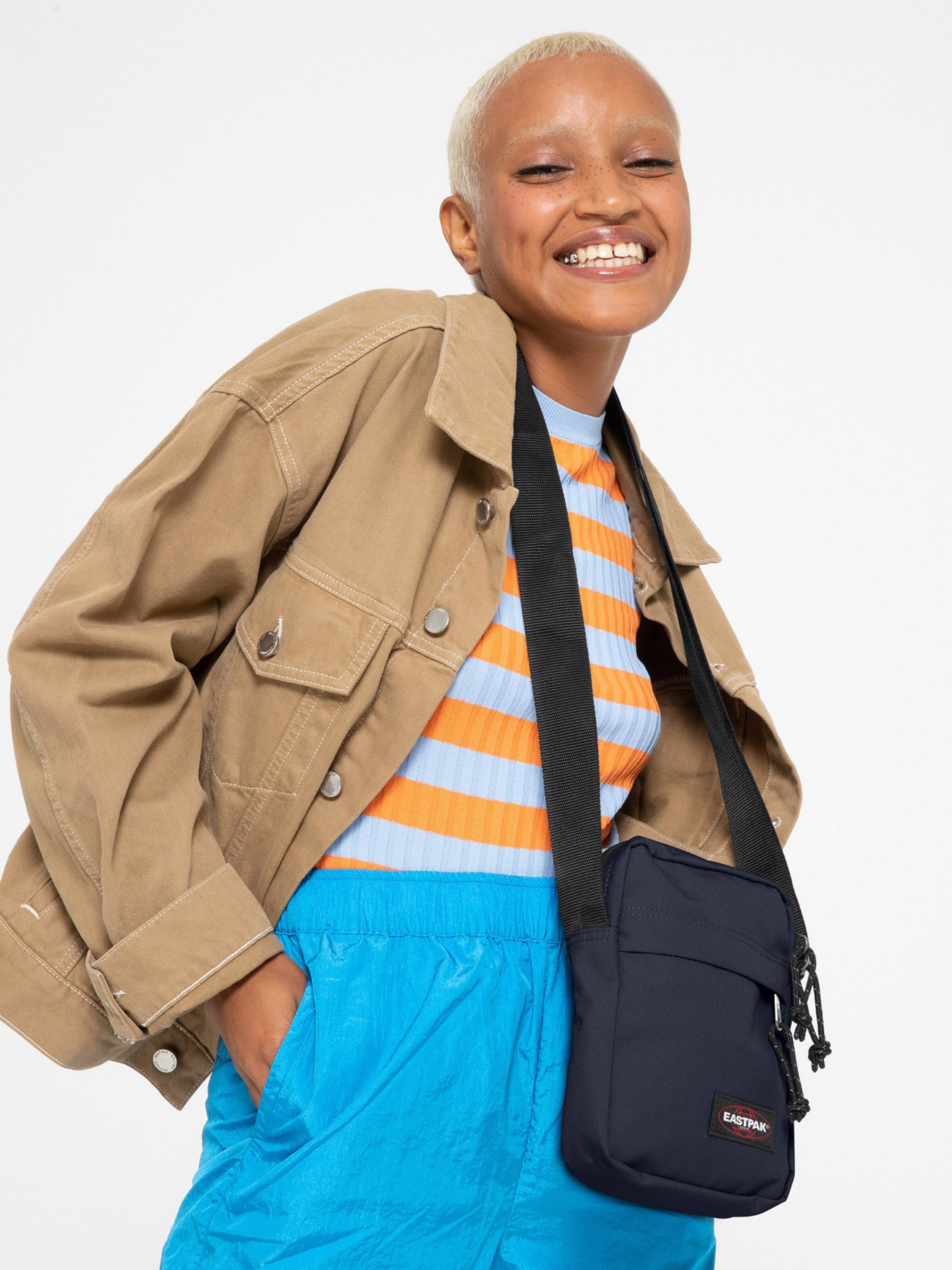 EASTPAK Torba za čez ramo 'The One' marine / rdeča / črna / bela