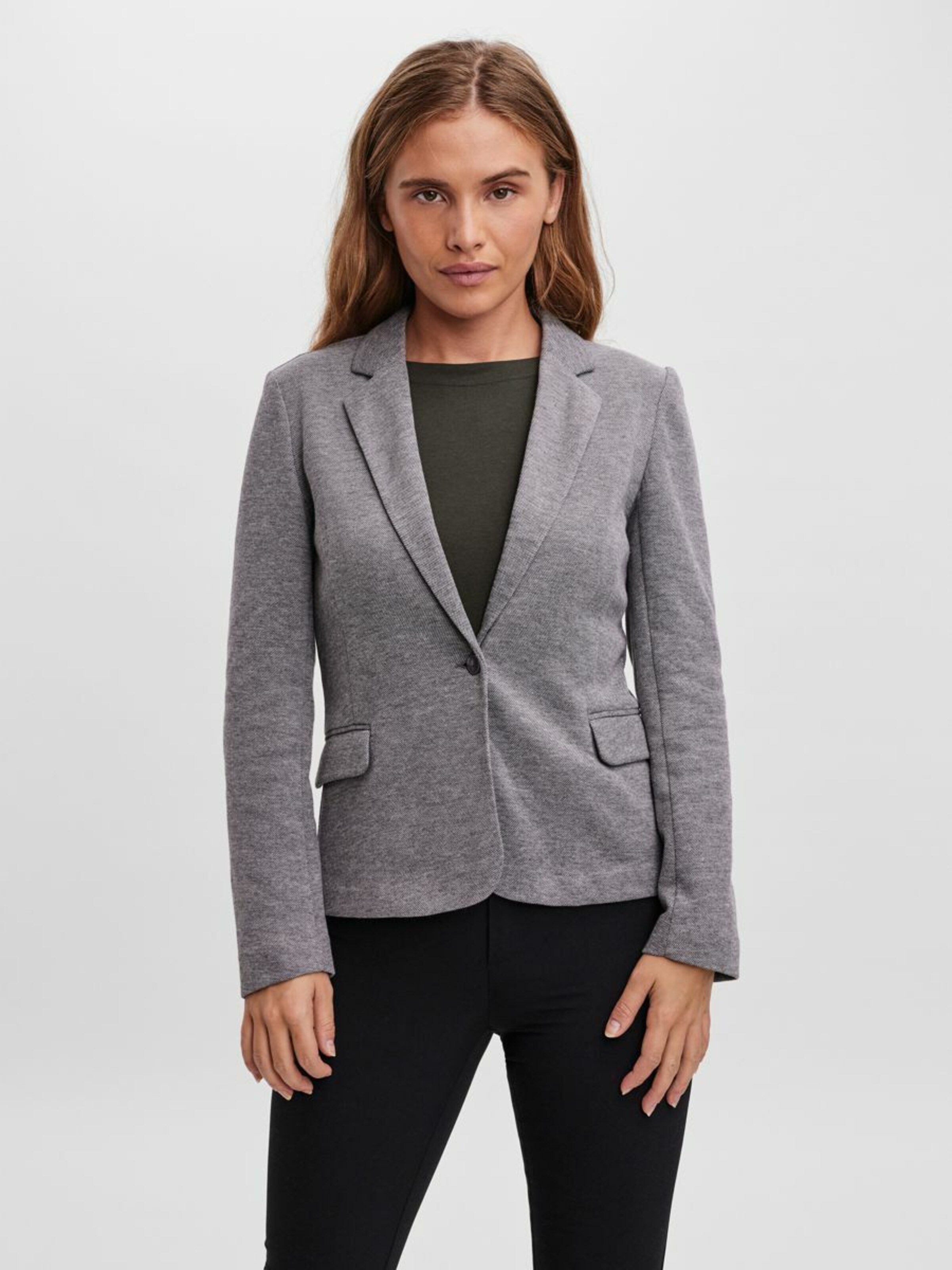 VERO MODA Blazer 'Julia' siva / svetlo siva