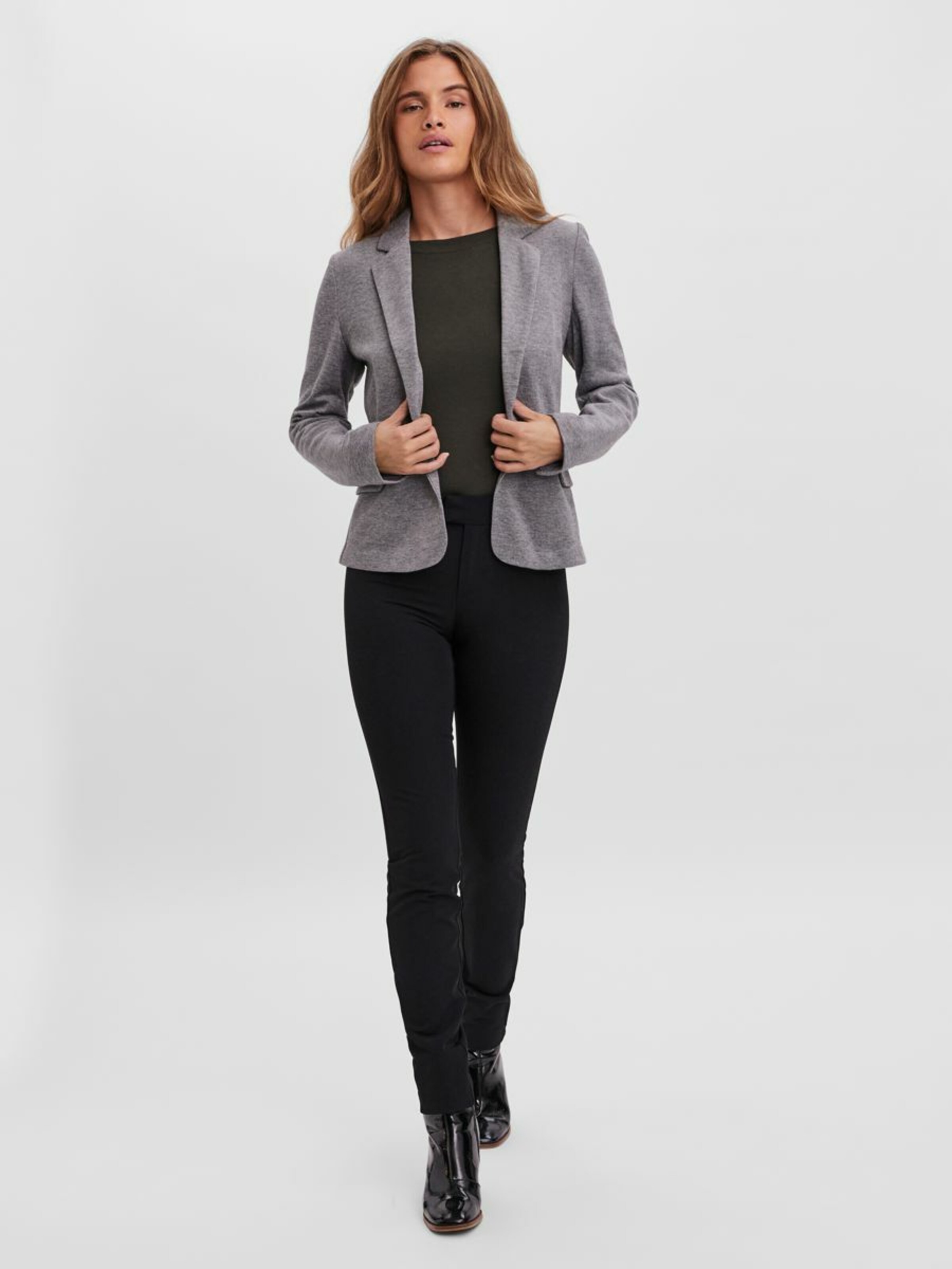 VERO MODA Blazer 'Julia' siva / svetlo siva