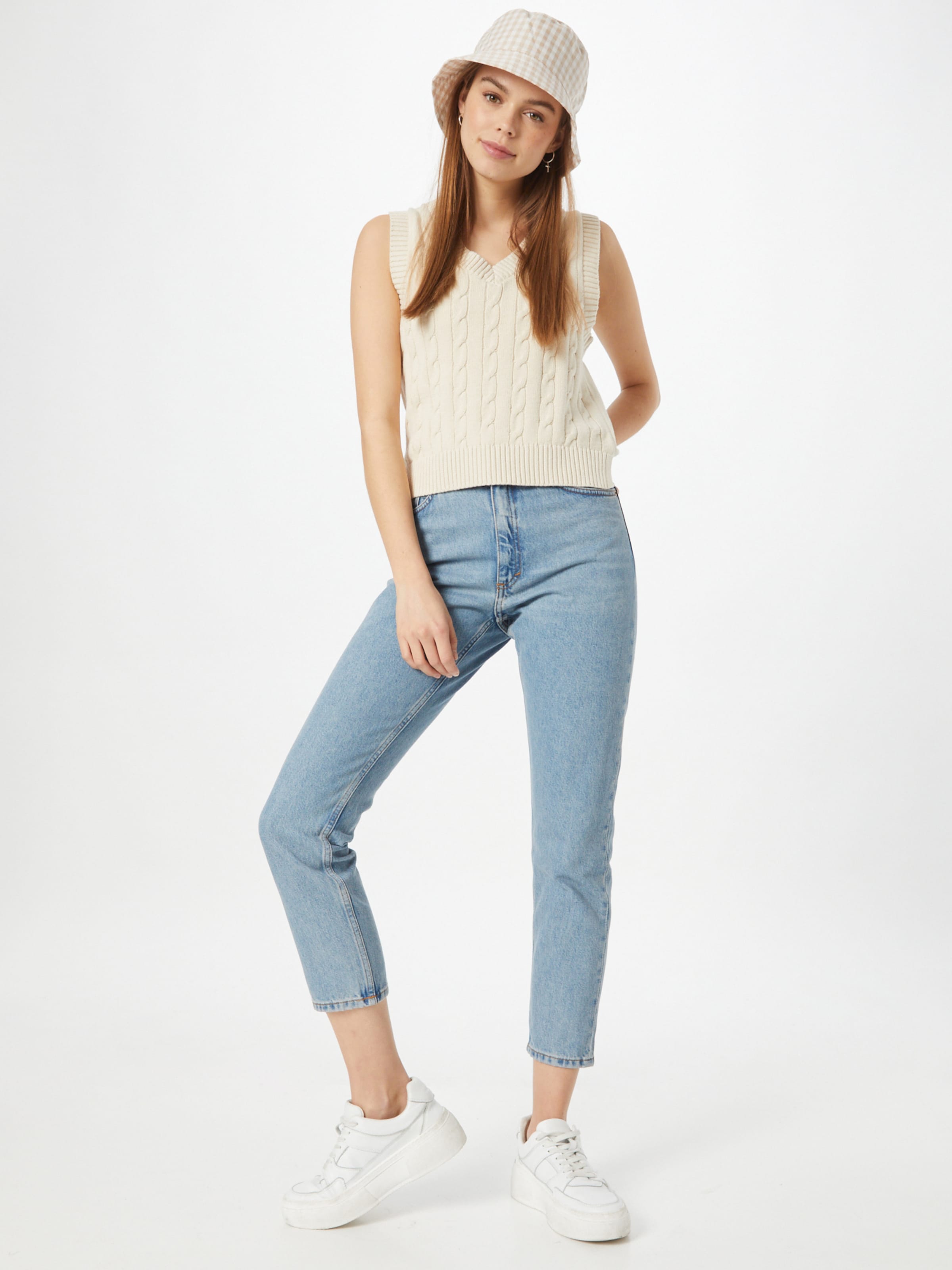 Monki Kavbojke moder denim