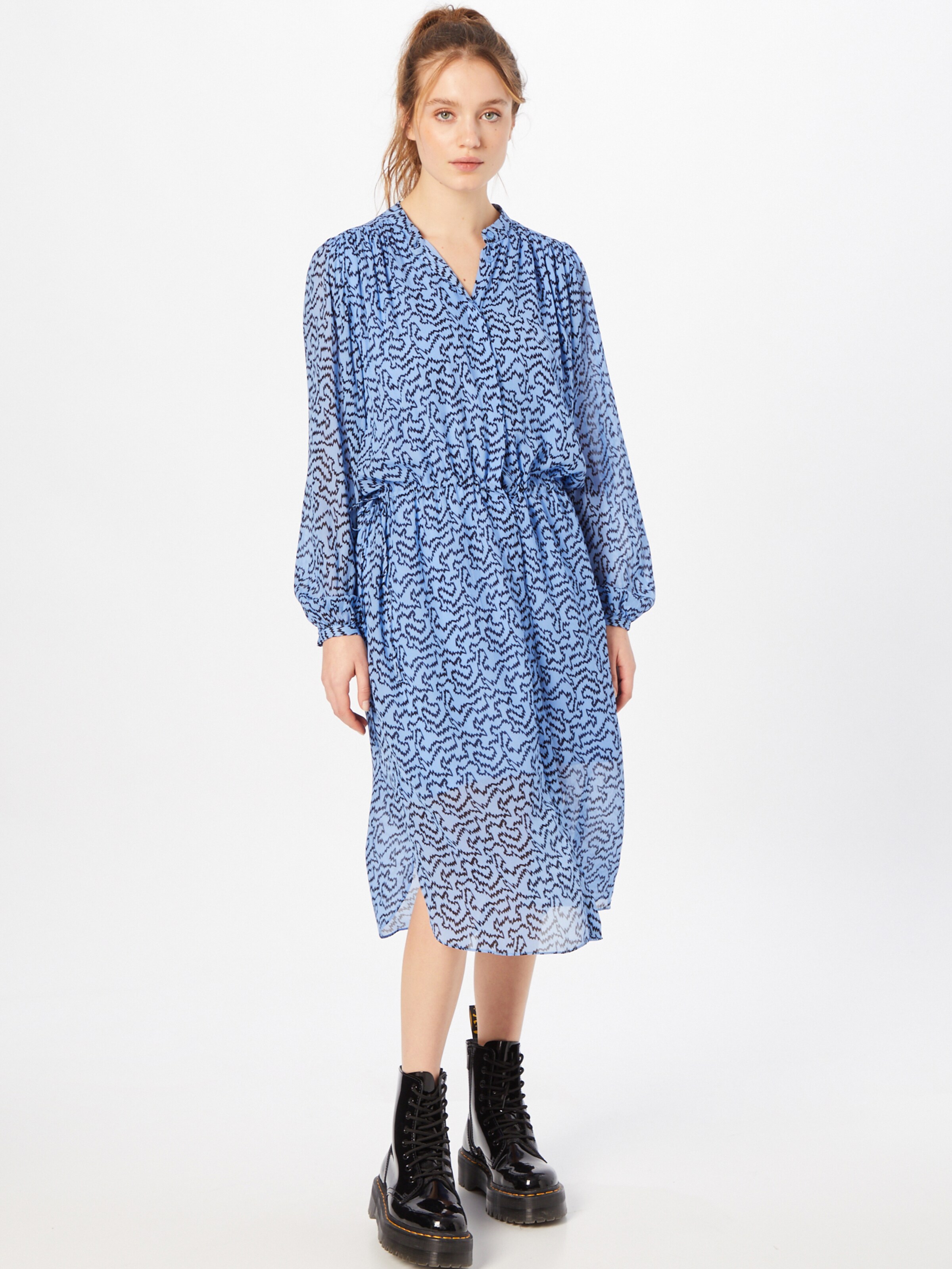 SECOND FEMALE Dolga srajca 'Aronia' mornarska / svetlo modra