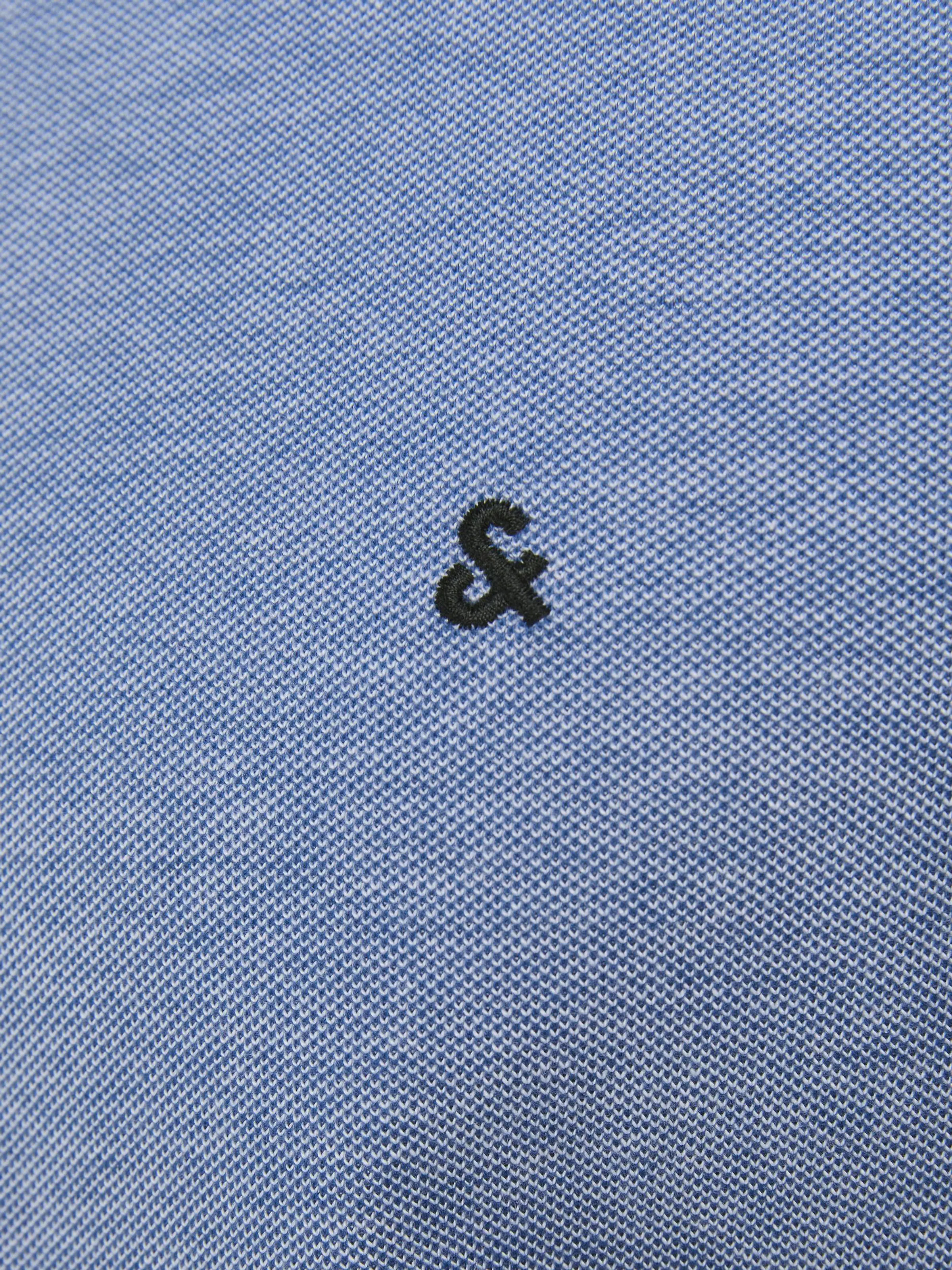 JACK & JONES Majica 'JJEPaulos' nočno modra / progasto modra