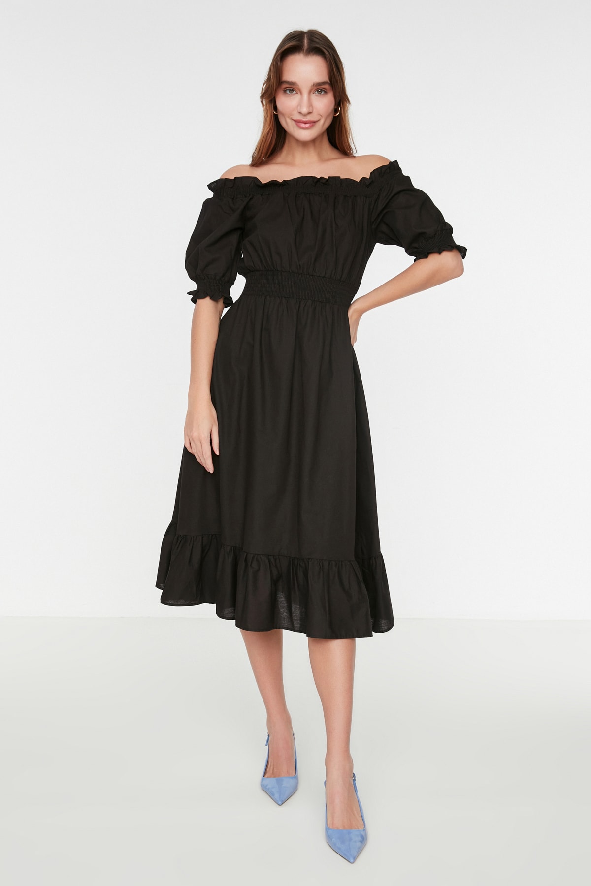 Ženska obleka Trendyol Pleated