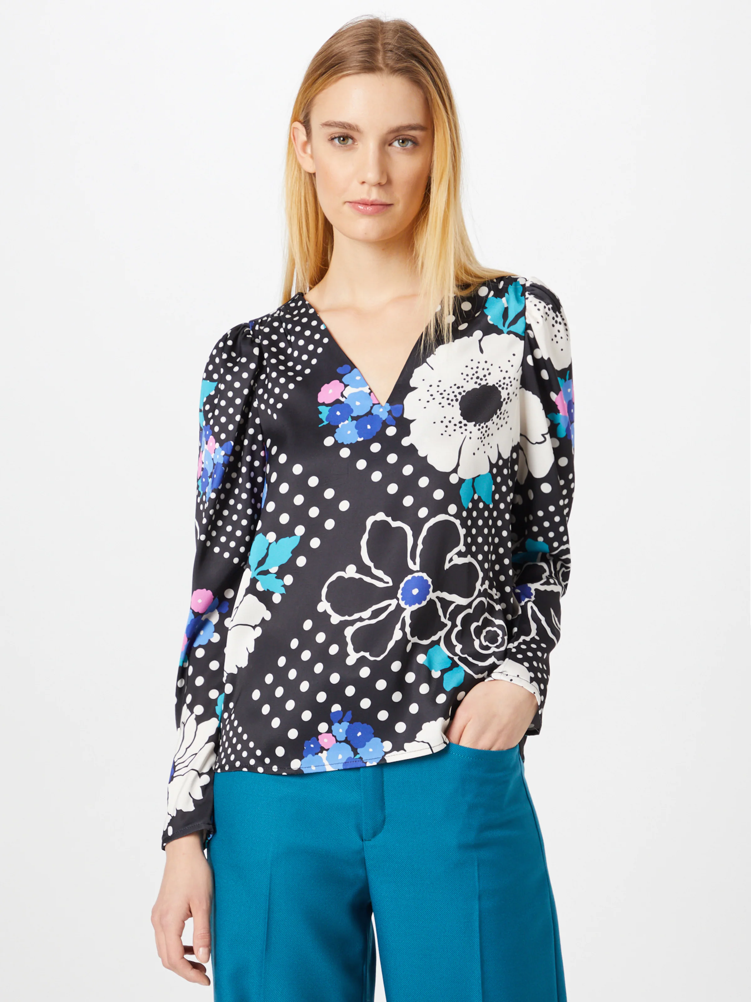 Warehouse Majica mešane barve / črna