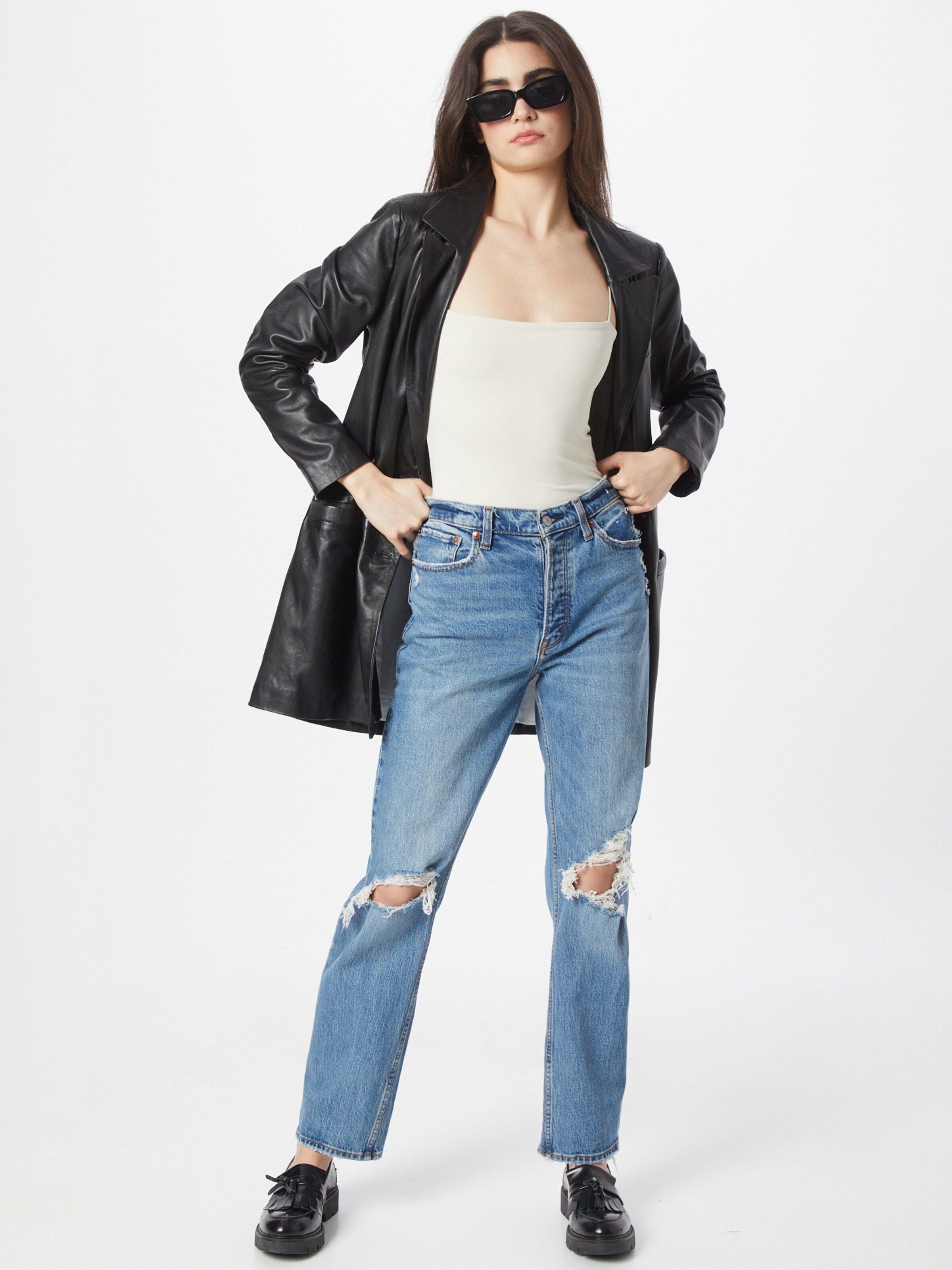 Abercrombie & Fitch Kavbojke moder denim