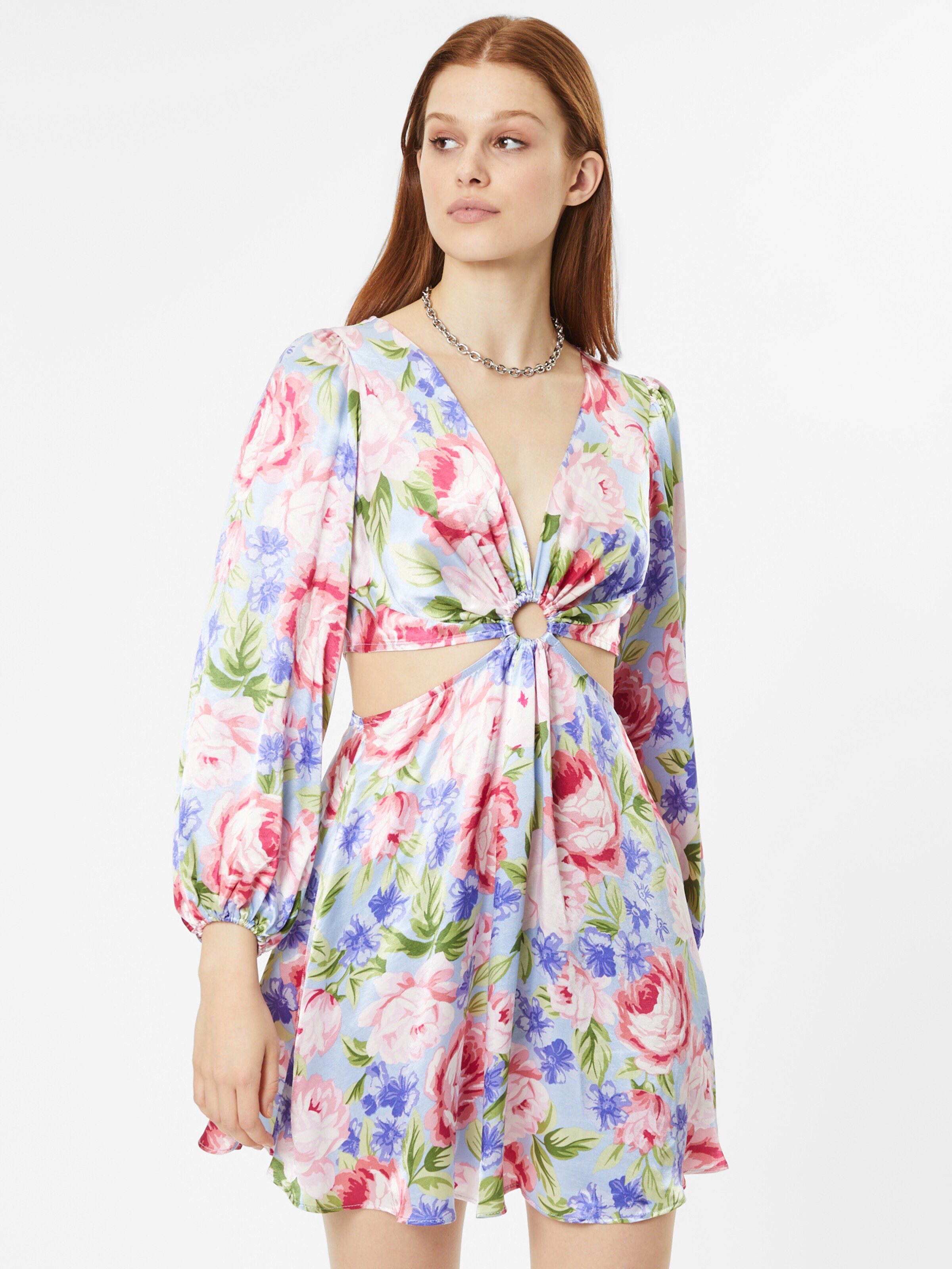 Dorothy Perkins Obleka svetlo modra / mešane barve