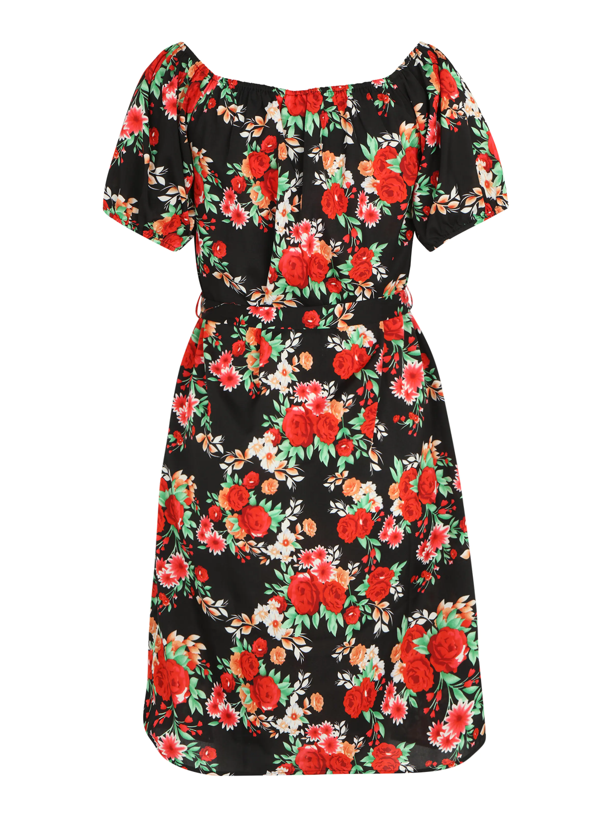 Vila Tall Obleka 'MIE' zelena / oranžna / rdeča / črna