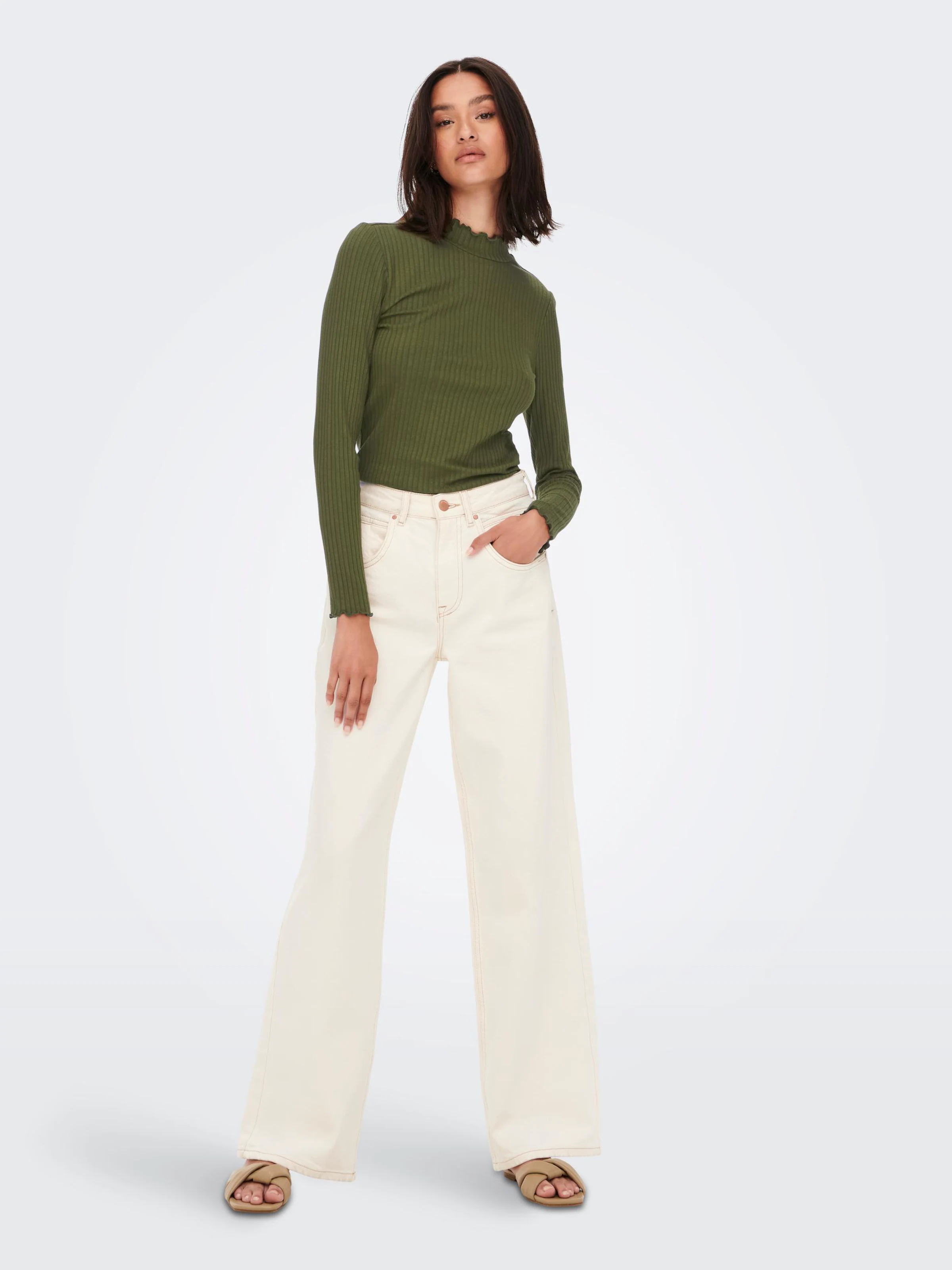 JDY Majica 'Fransiska' kaki