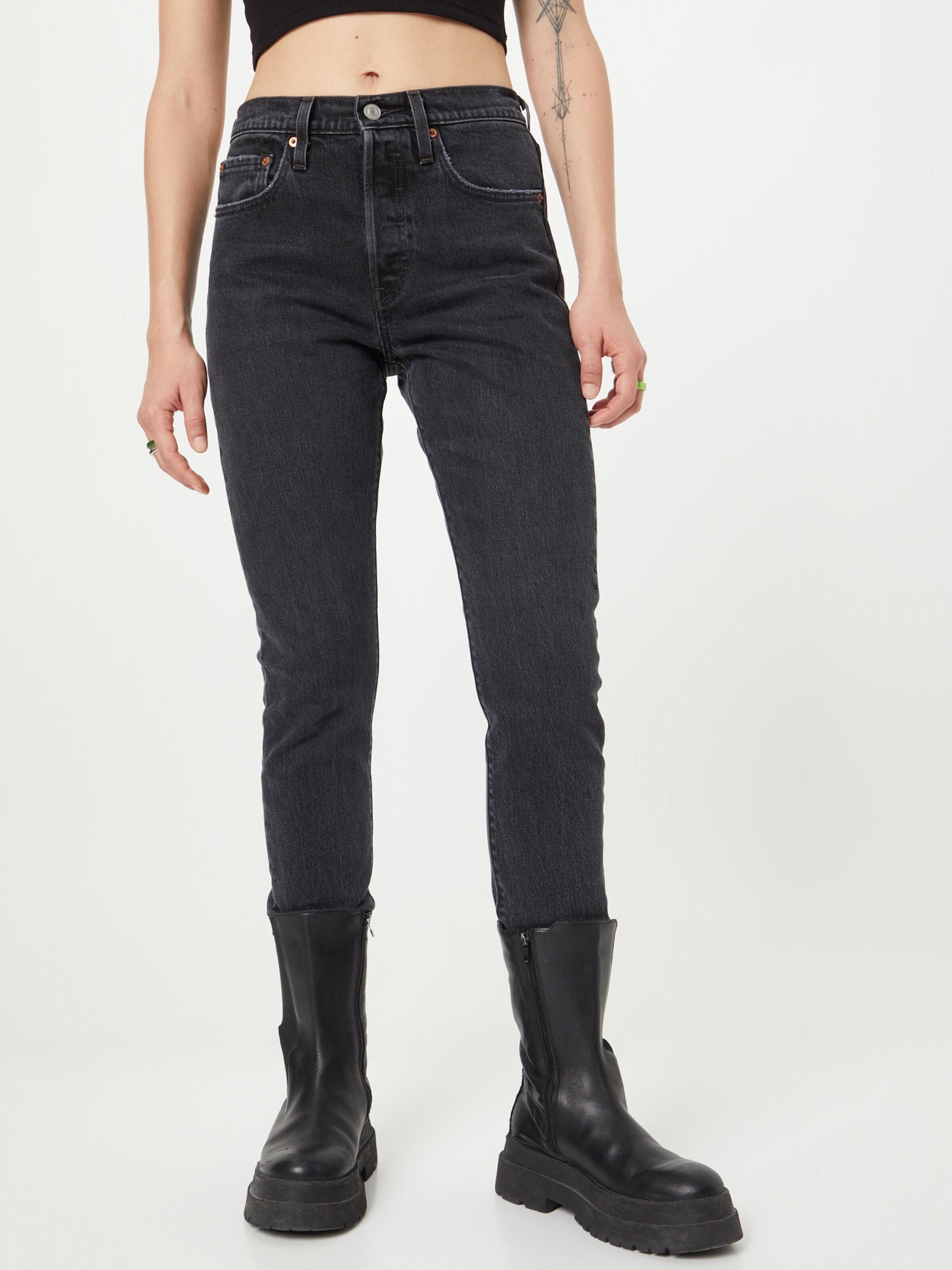 LEVI'S  Kavbojke '501 Skinny' siv denim