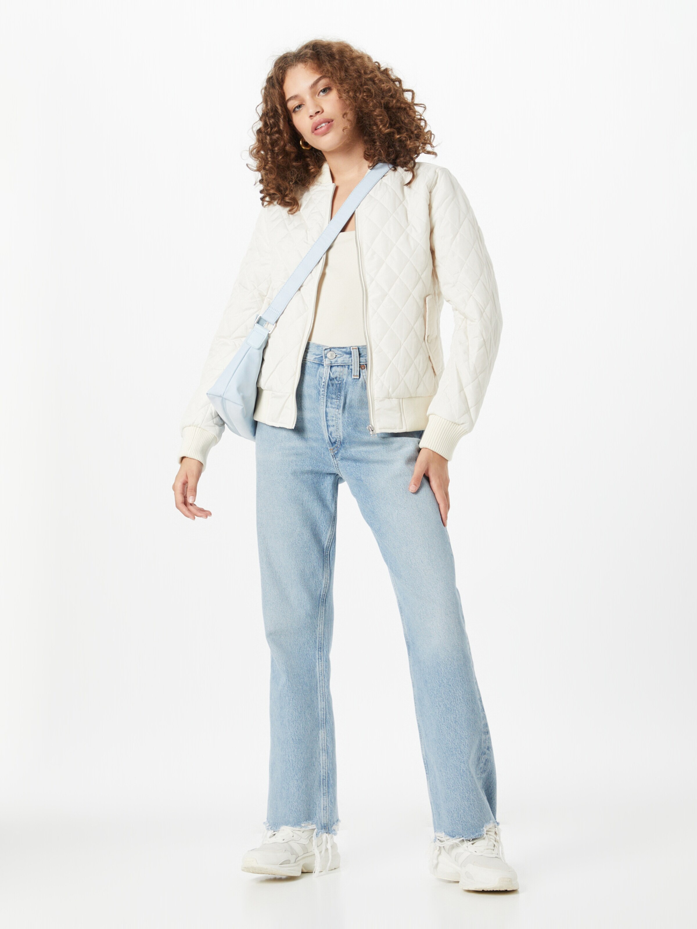 Urban Classics Prehodna jakna 'Diamond' kremna