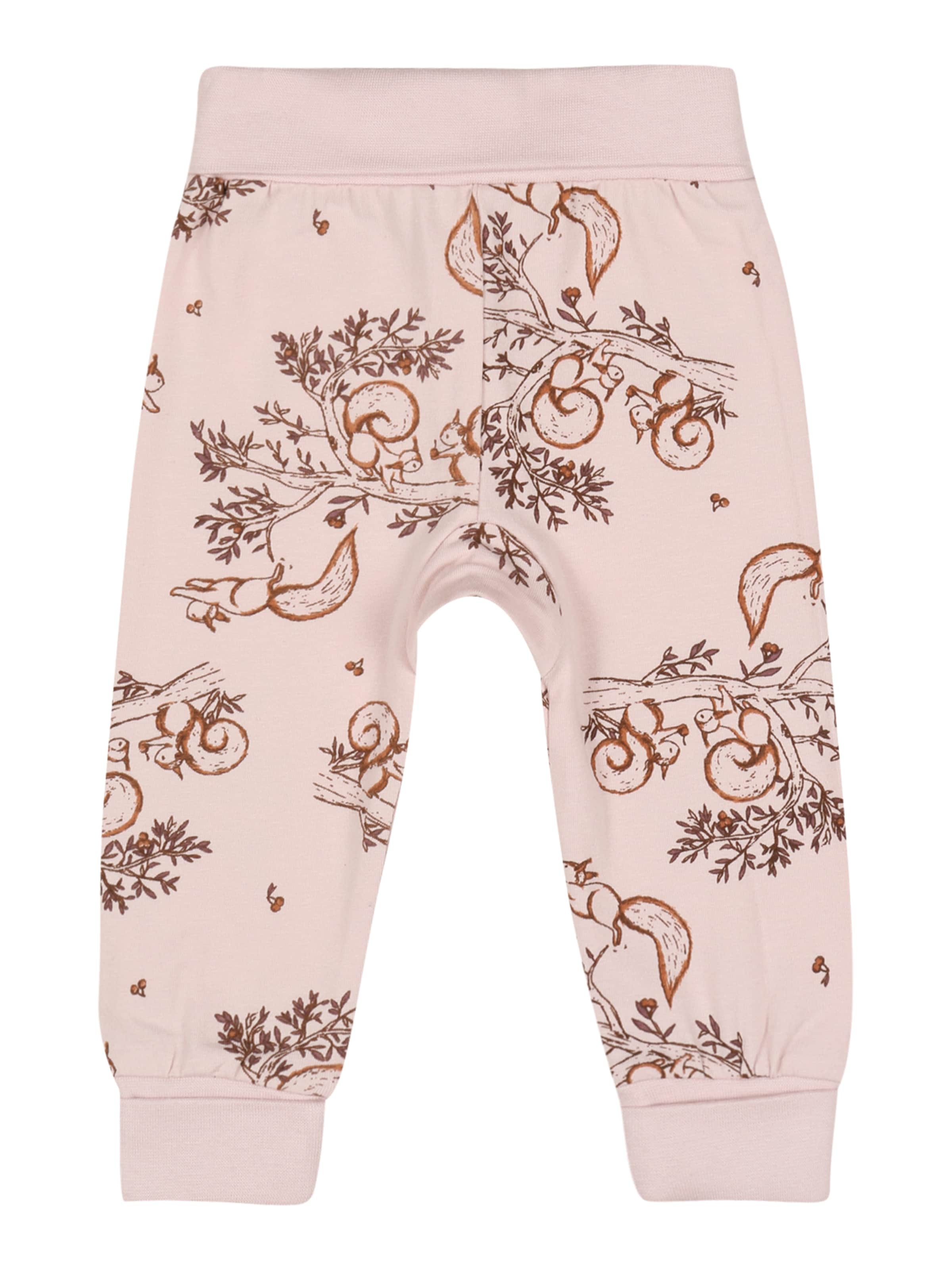 Fixoni Hlače rjava / karamel / roza