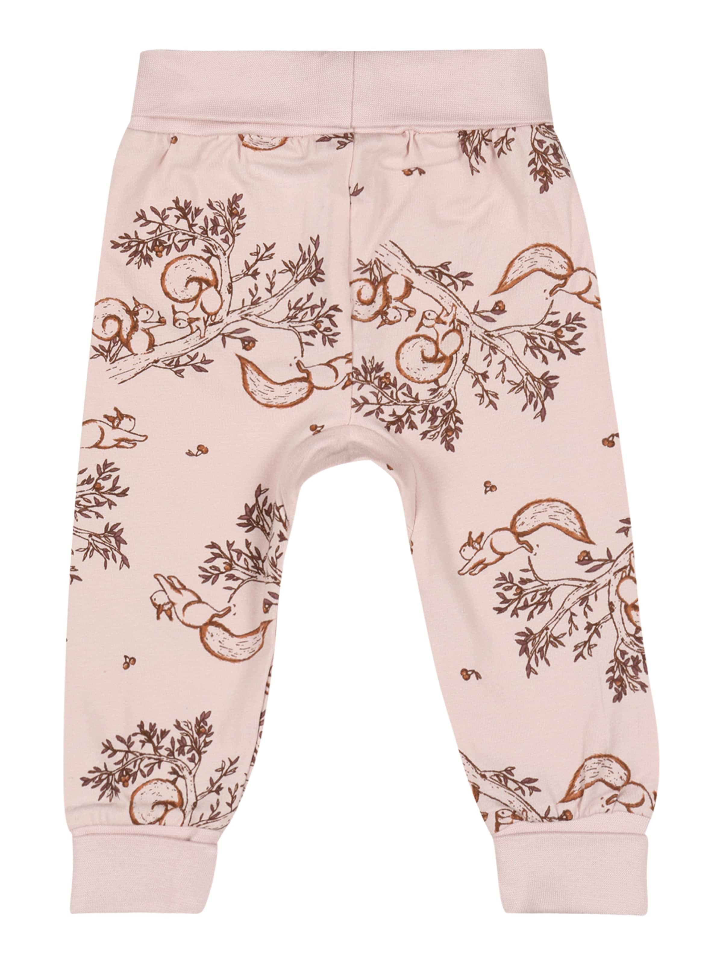 Fixoni Hlače rjava / karamel / roza