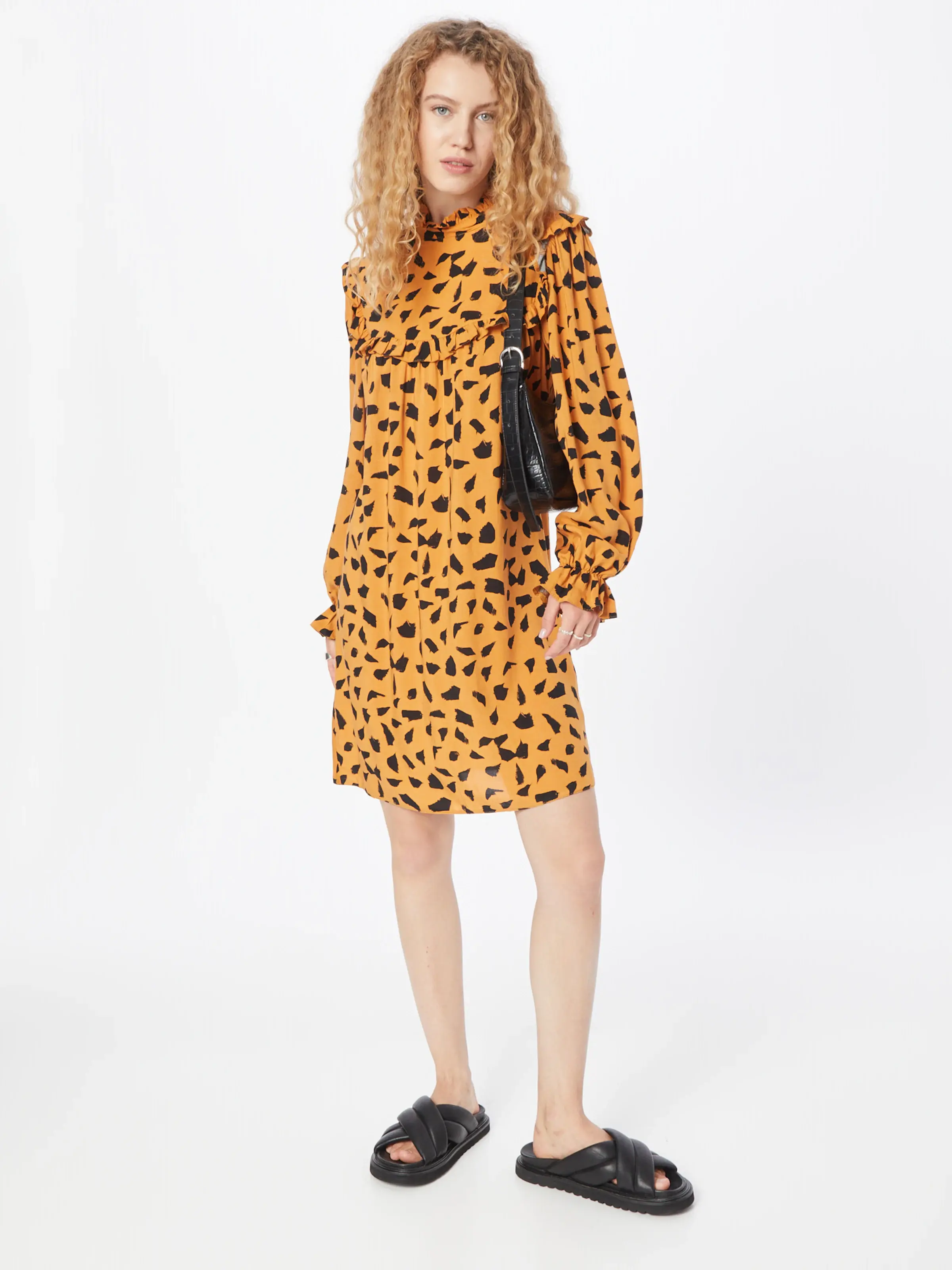 Dorothy Perkins Obleka kamela / črna