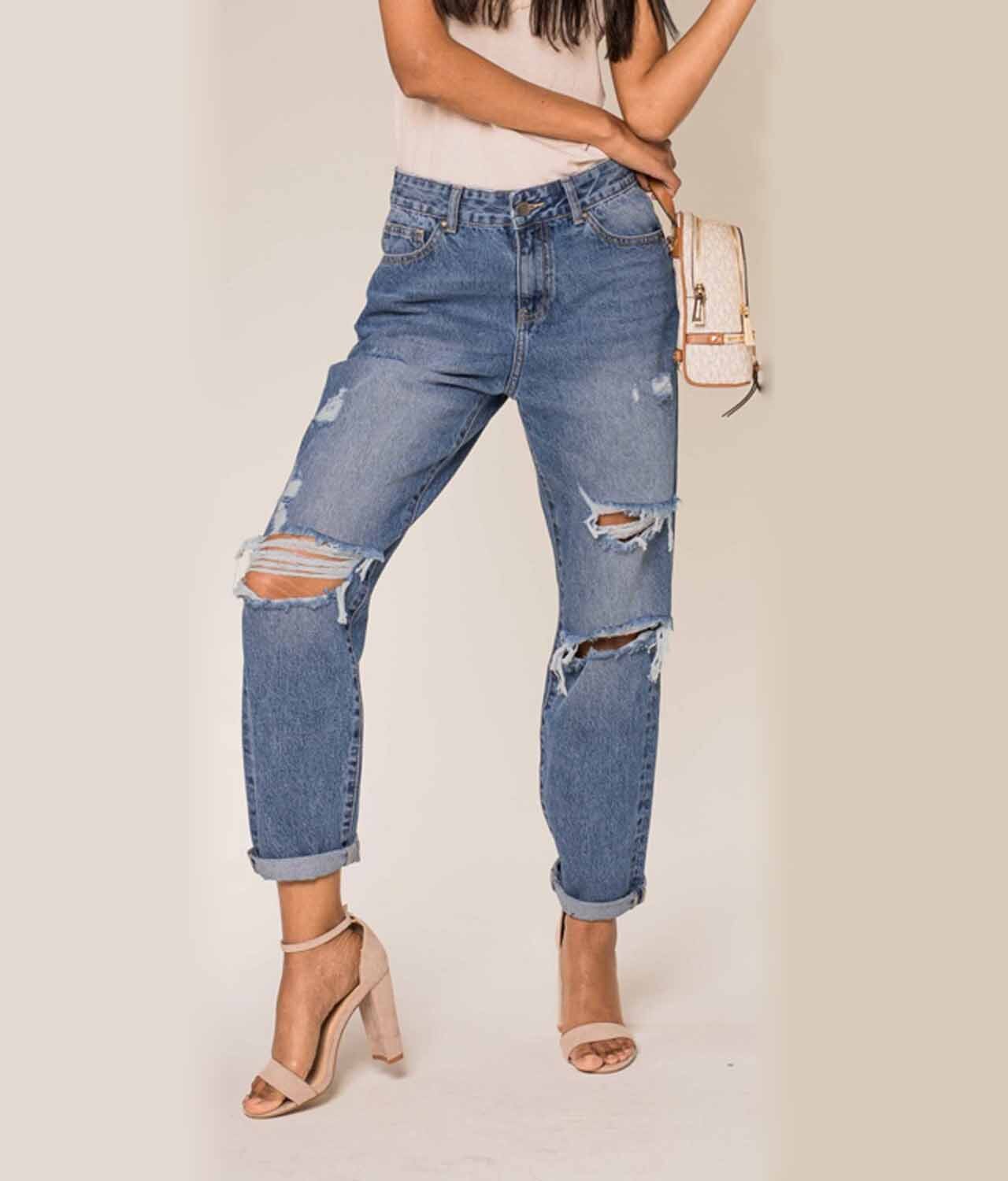 Superfashion Ženske jeans hlače boyfriend Q1863