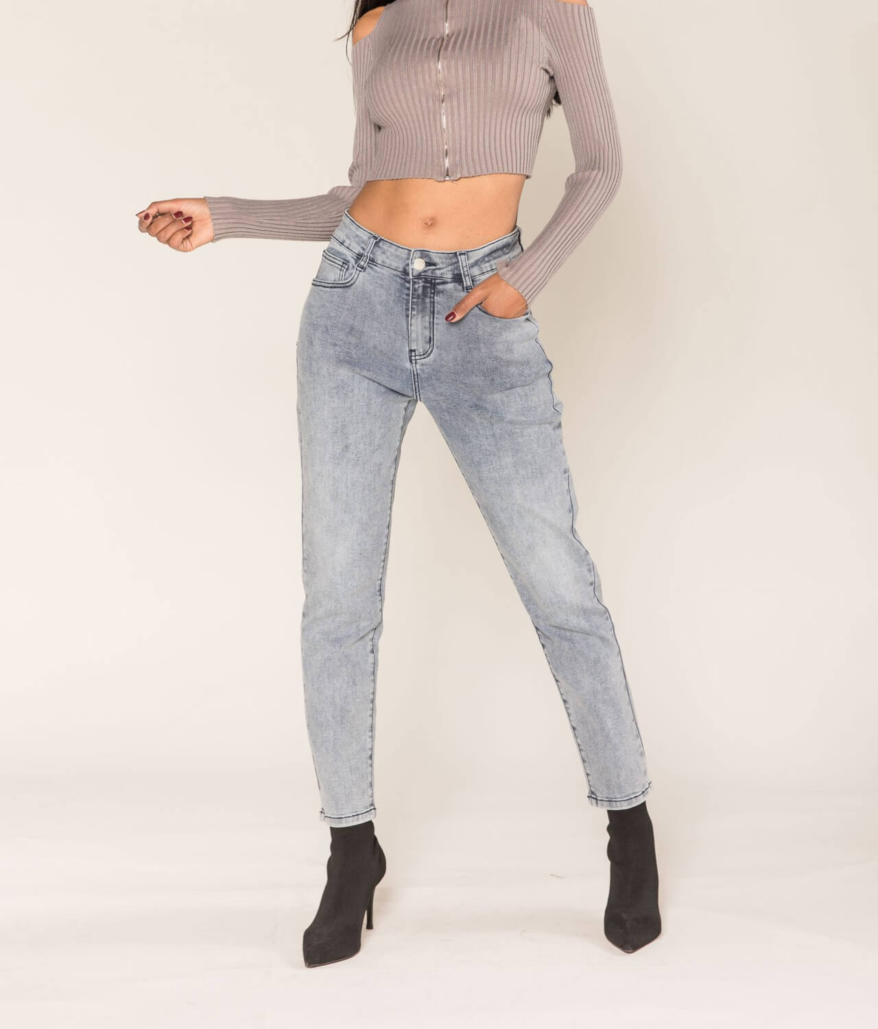 Superfashion Ženske jeans hlače boyfriend Q1806-8