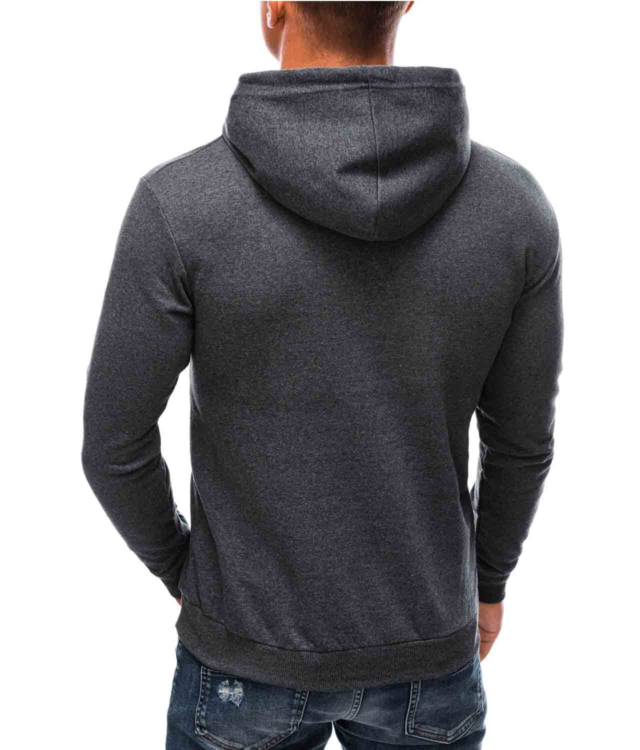 Superfashion Moški pulover B1404-DARK GREY