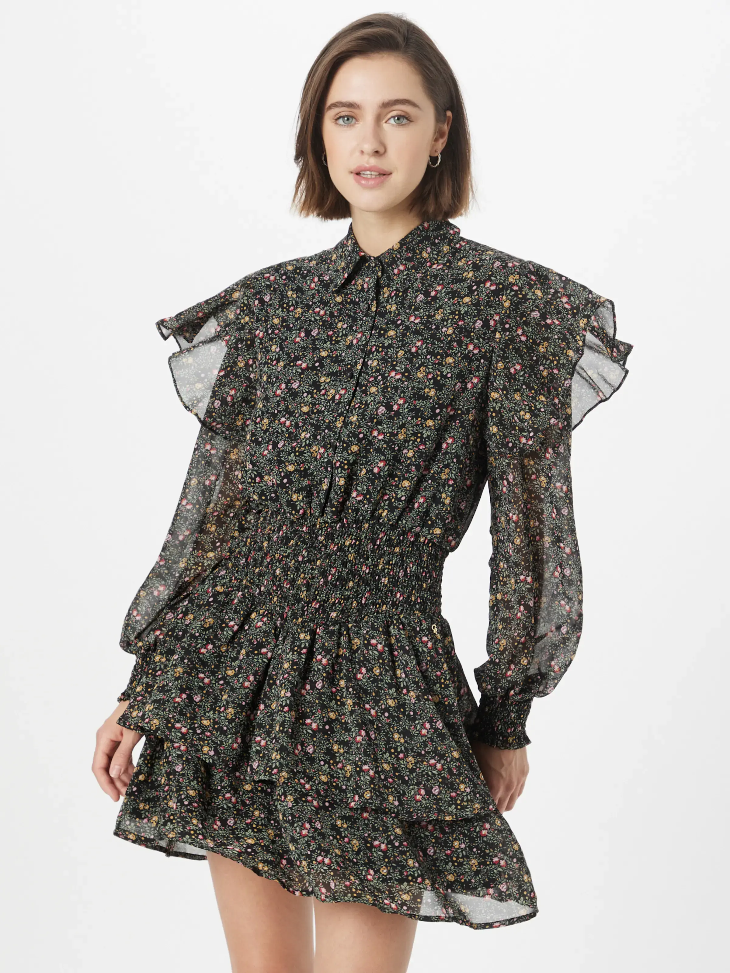 Colourful Rebel Dolga srajca 'Zina' kamela / meta / brusnica / črna