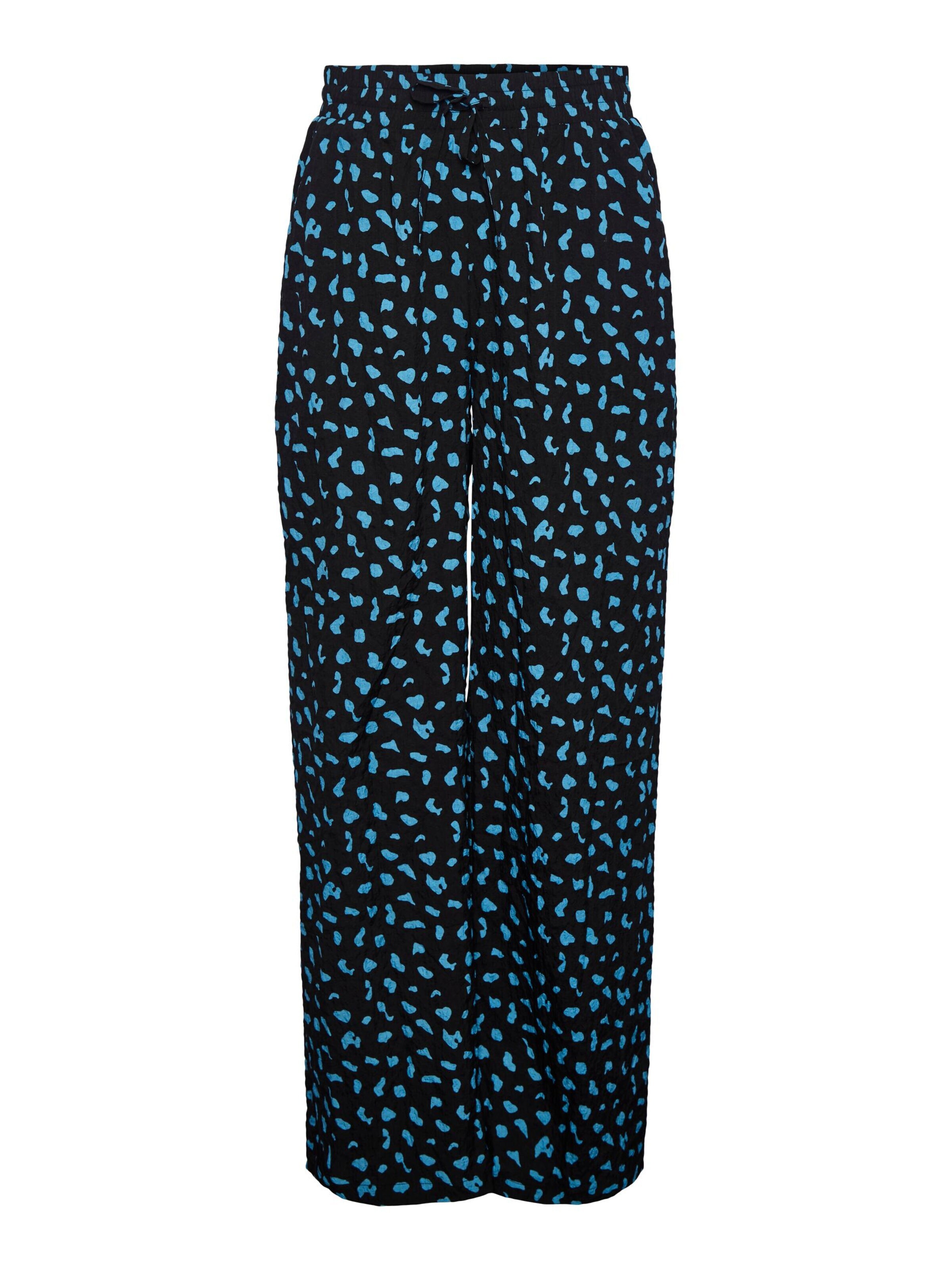 PIECES Hlače 'Anemone' nočno modra / svetlo modra