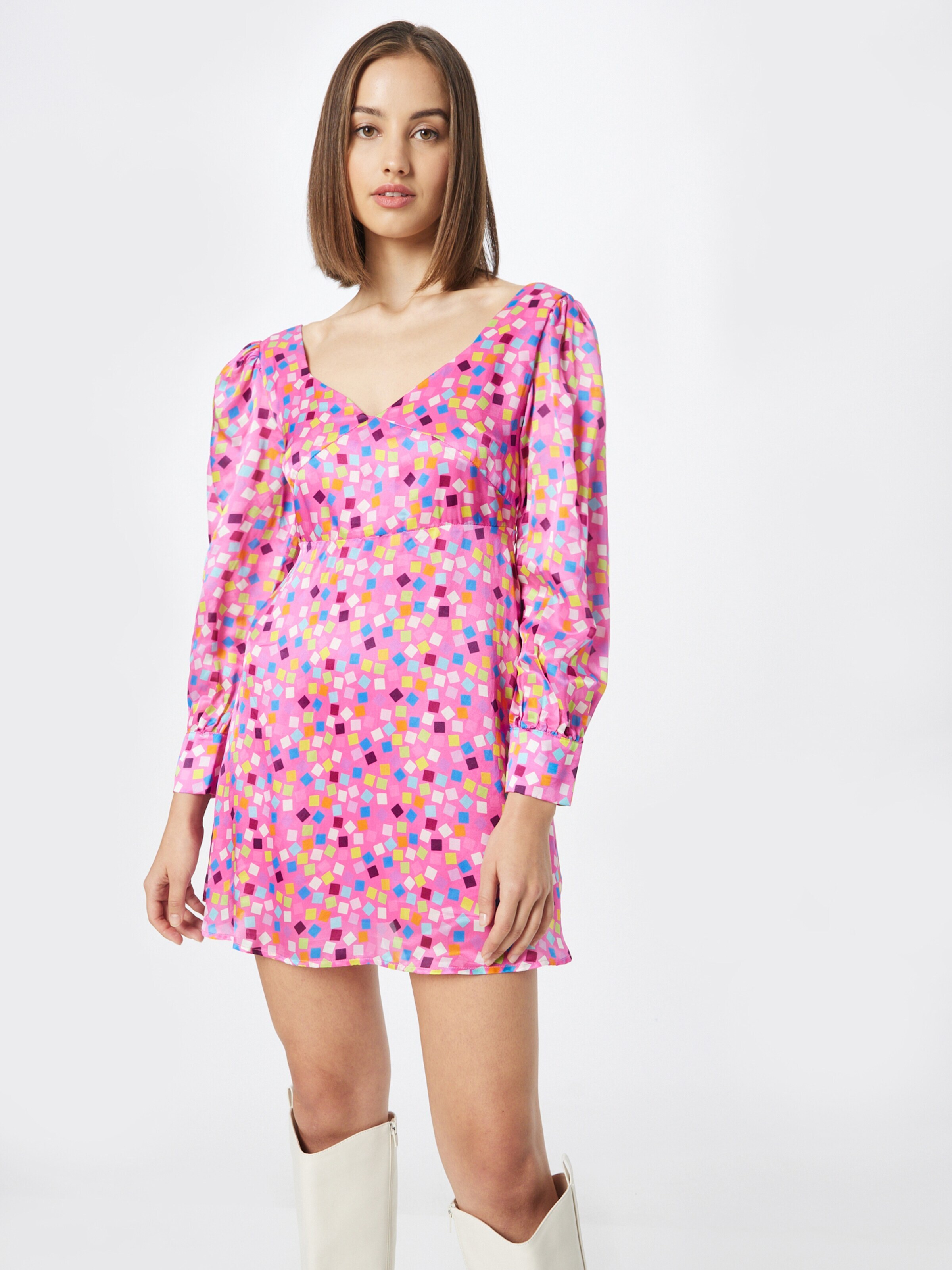 Olivia Rubin Obleka 'JOLIE' rumena / jagoda / roza / bela