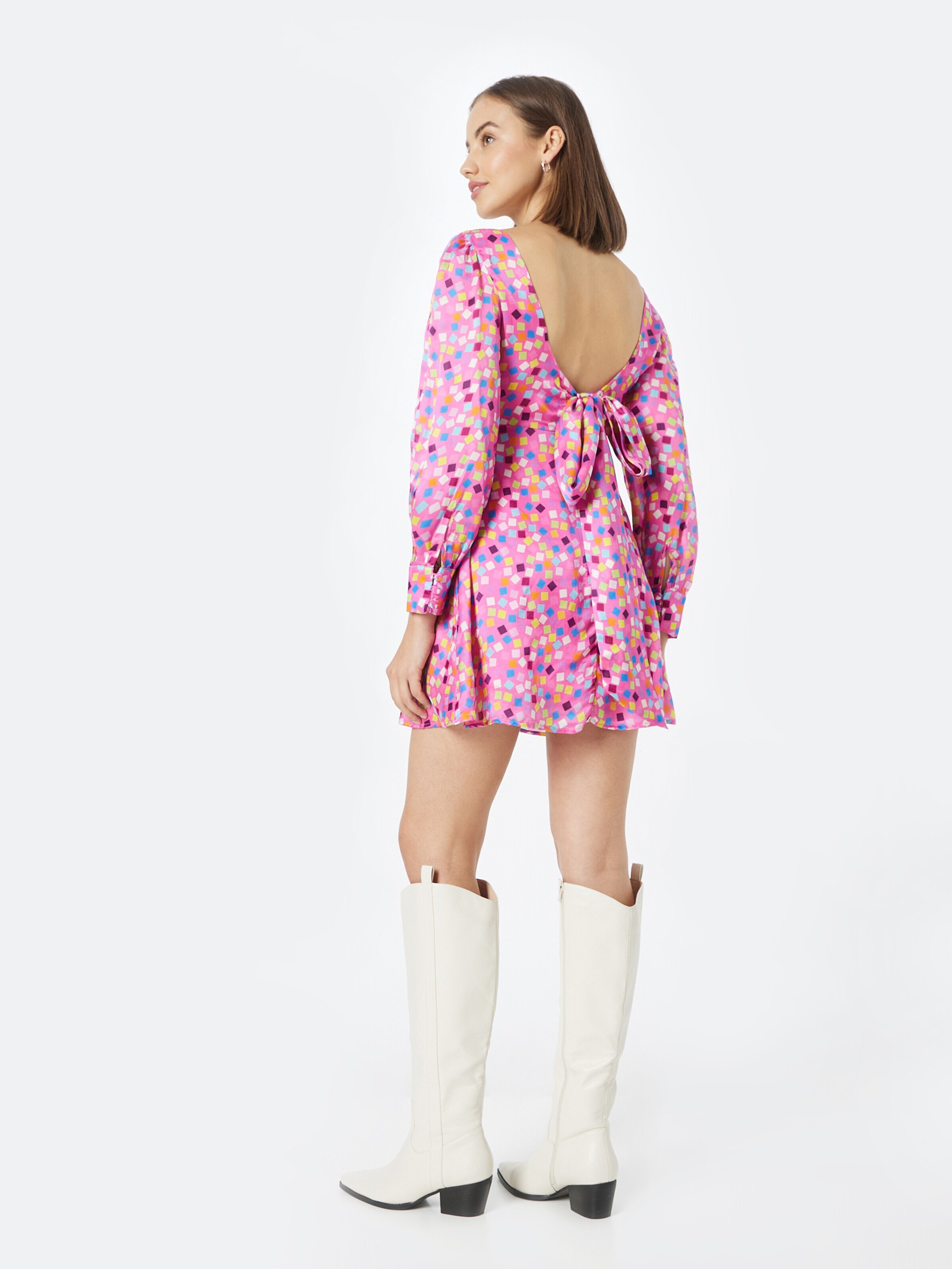 Olivia Rubin Obleka 'JOLIE' rumena / jagoda / roza / bela