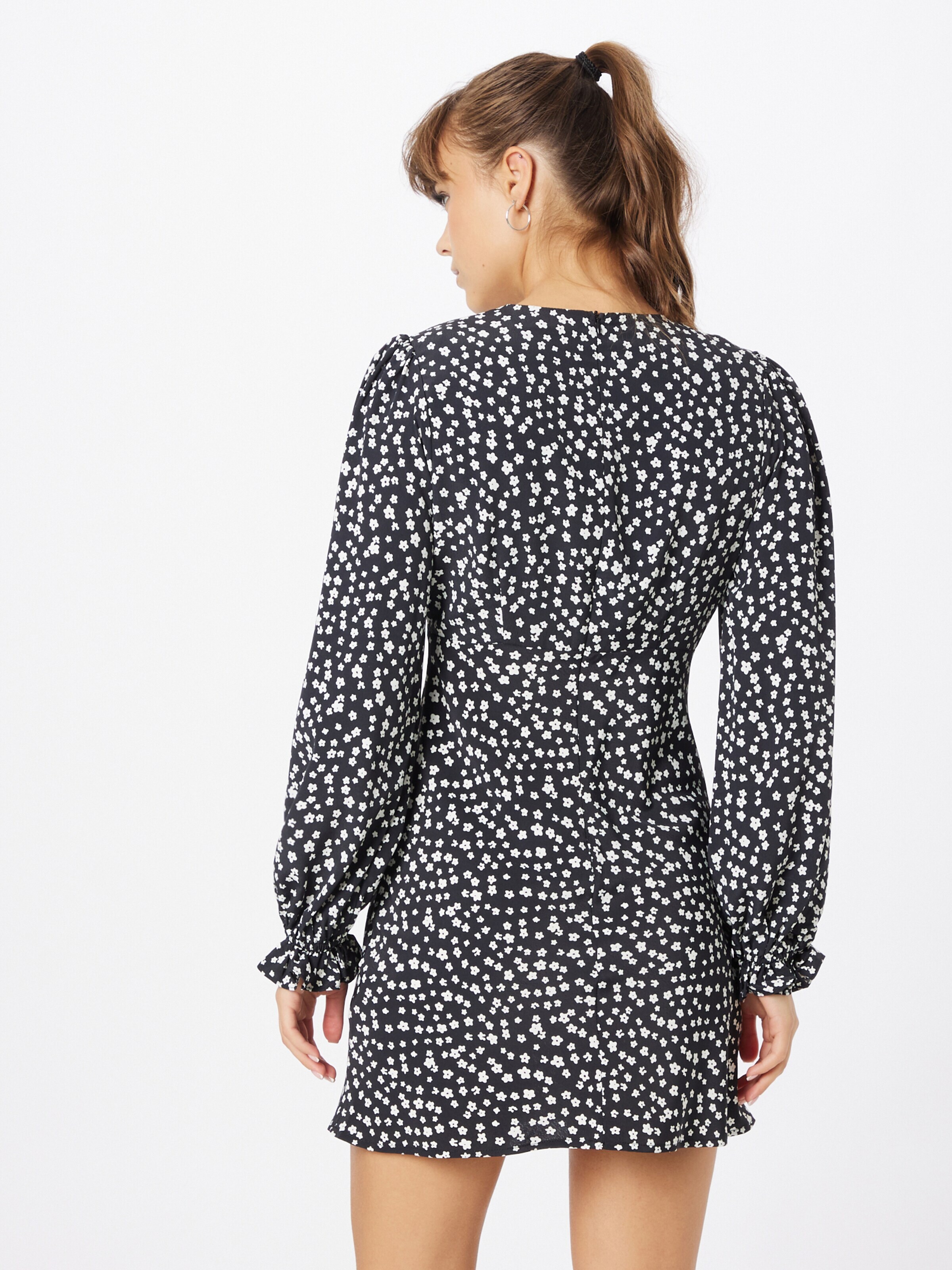 GLAMOROUS Obleka črna / bela