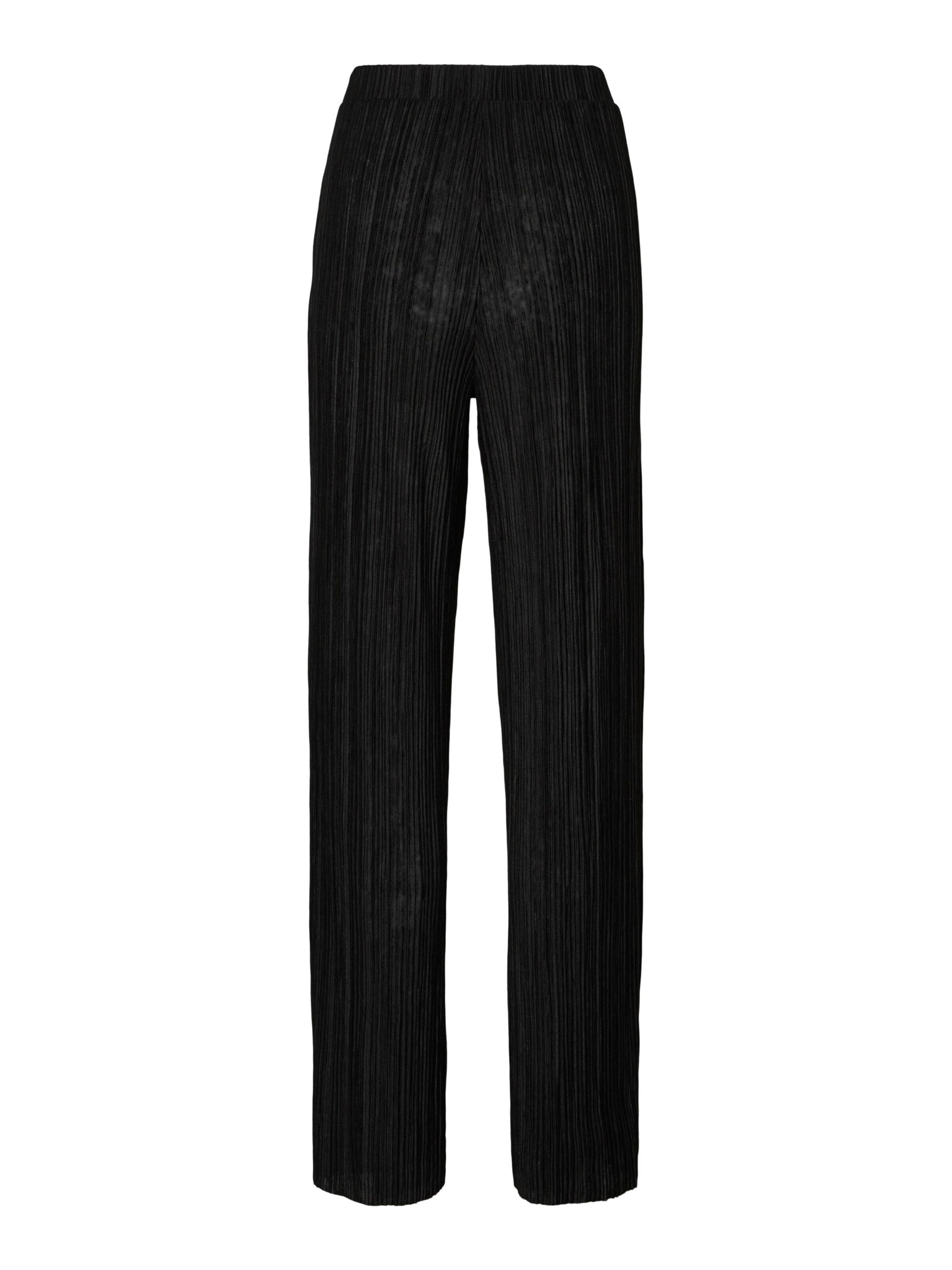 VERO MODA Hlače 'CARI' črna / srebrna