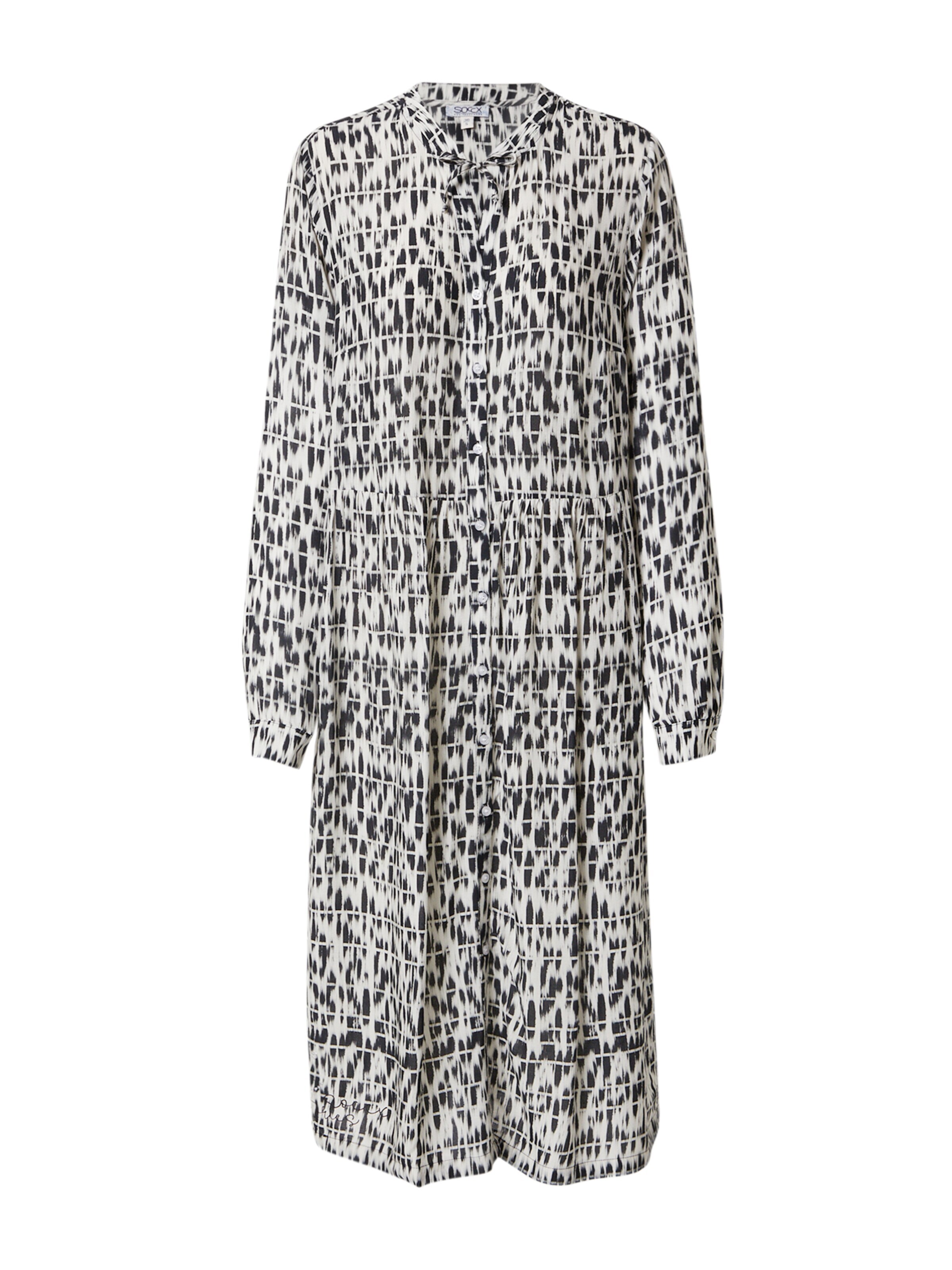 Soccx Dolga srajca črna / bela