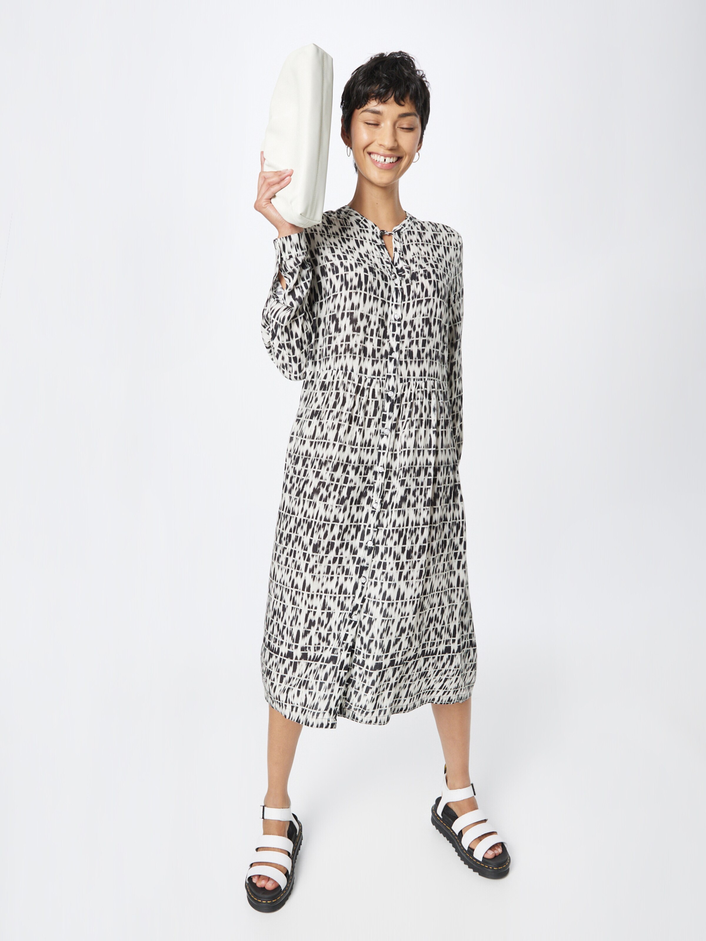 Soccx Dolga srajca črna / bela