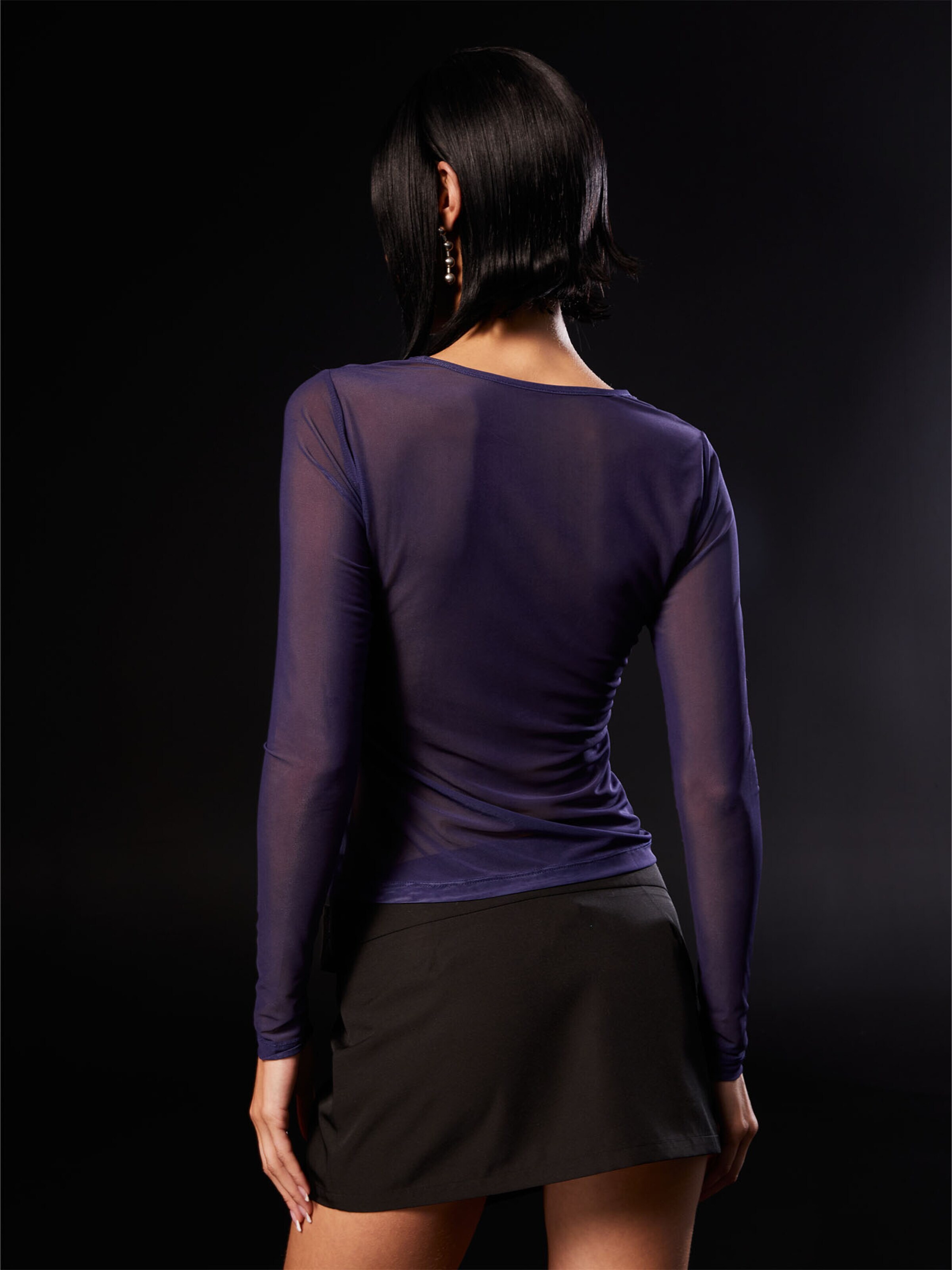 Bella x ABOUT YOU Majica modra / temno modra / bela