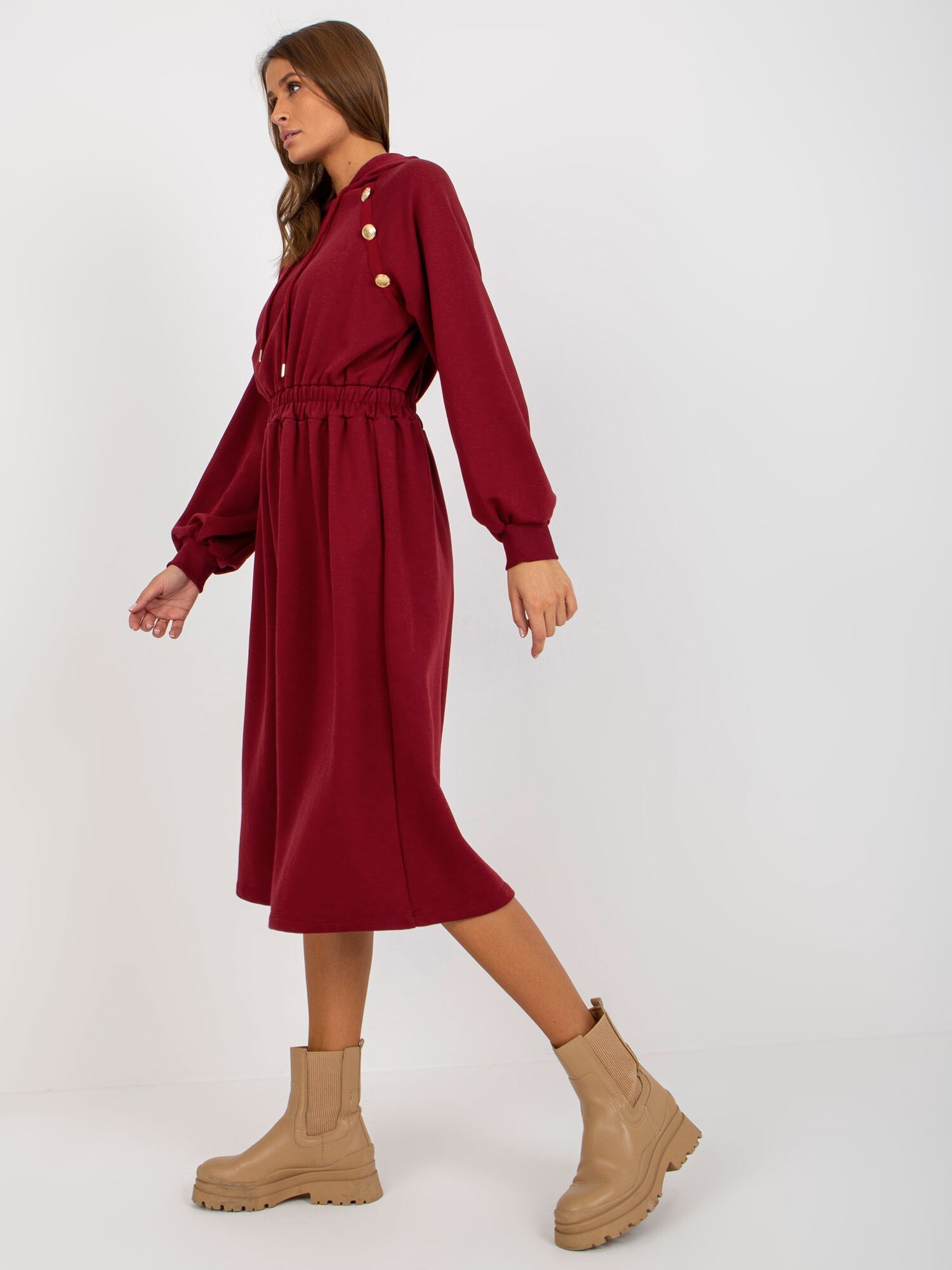 RELEVANCE Dress-RV-SK-8336.12P-burgundy