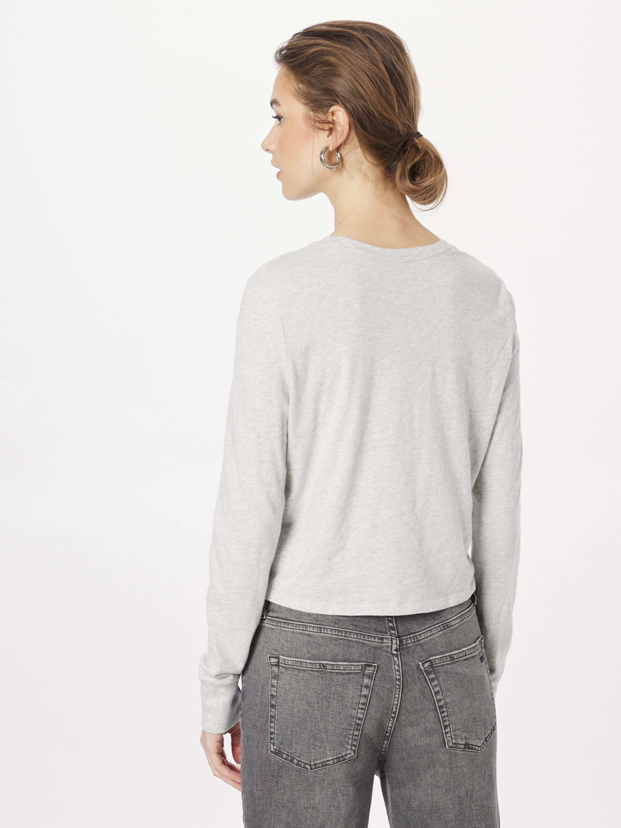 Abercrombie & Fitch Majica pegasto siva / burgund