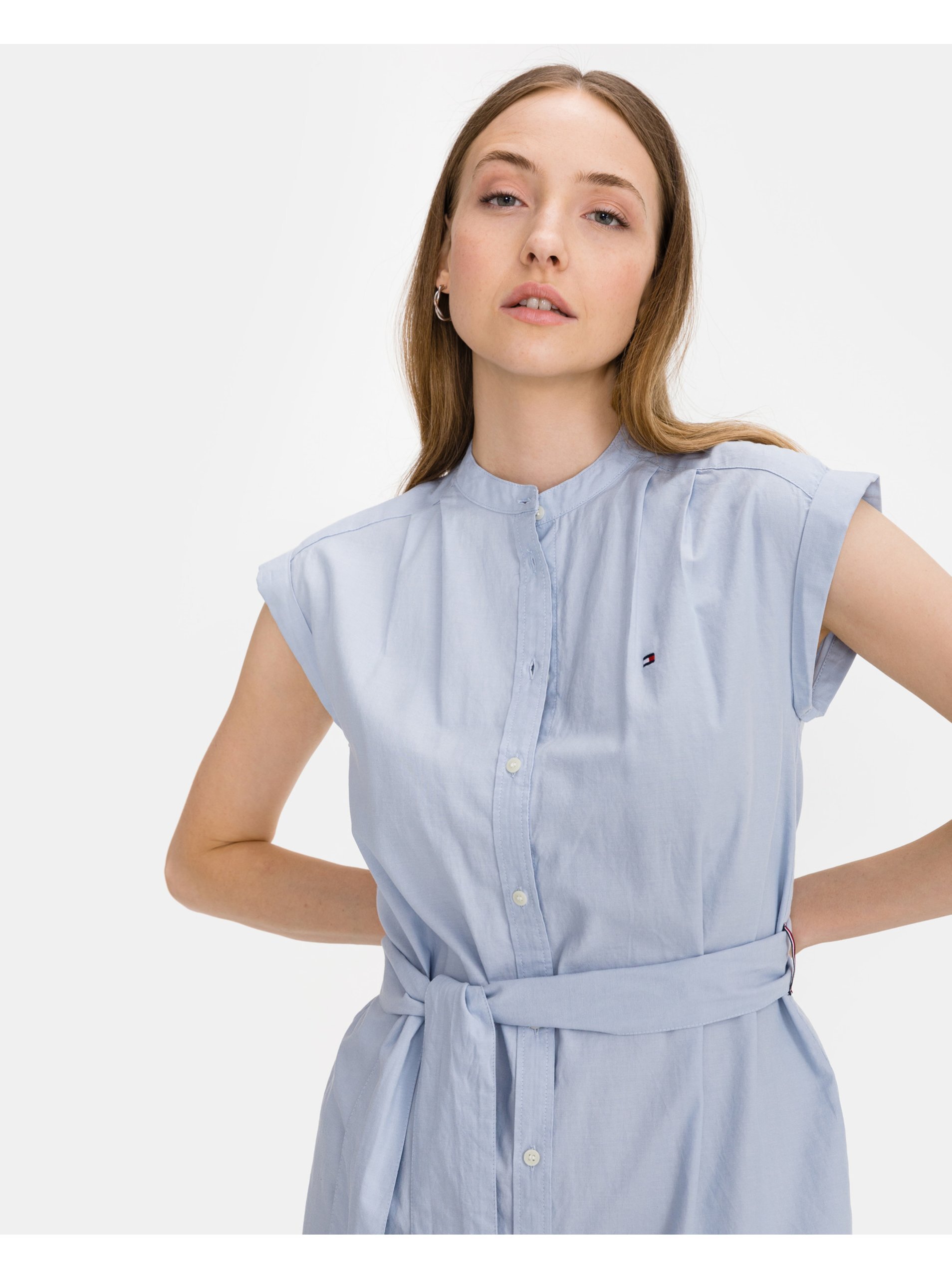 Oxford obleka Tommy Hilfiger - ženske