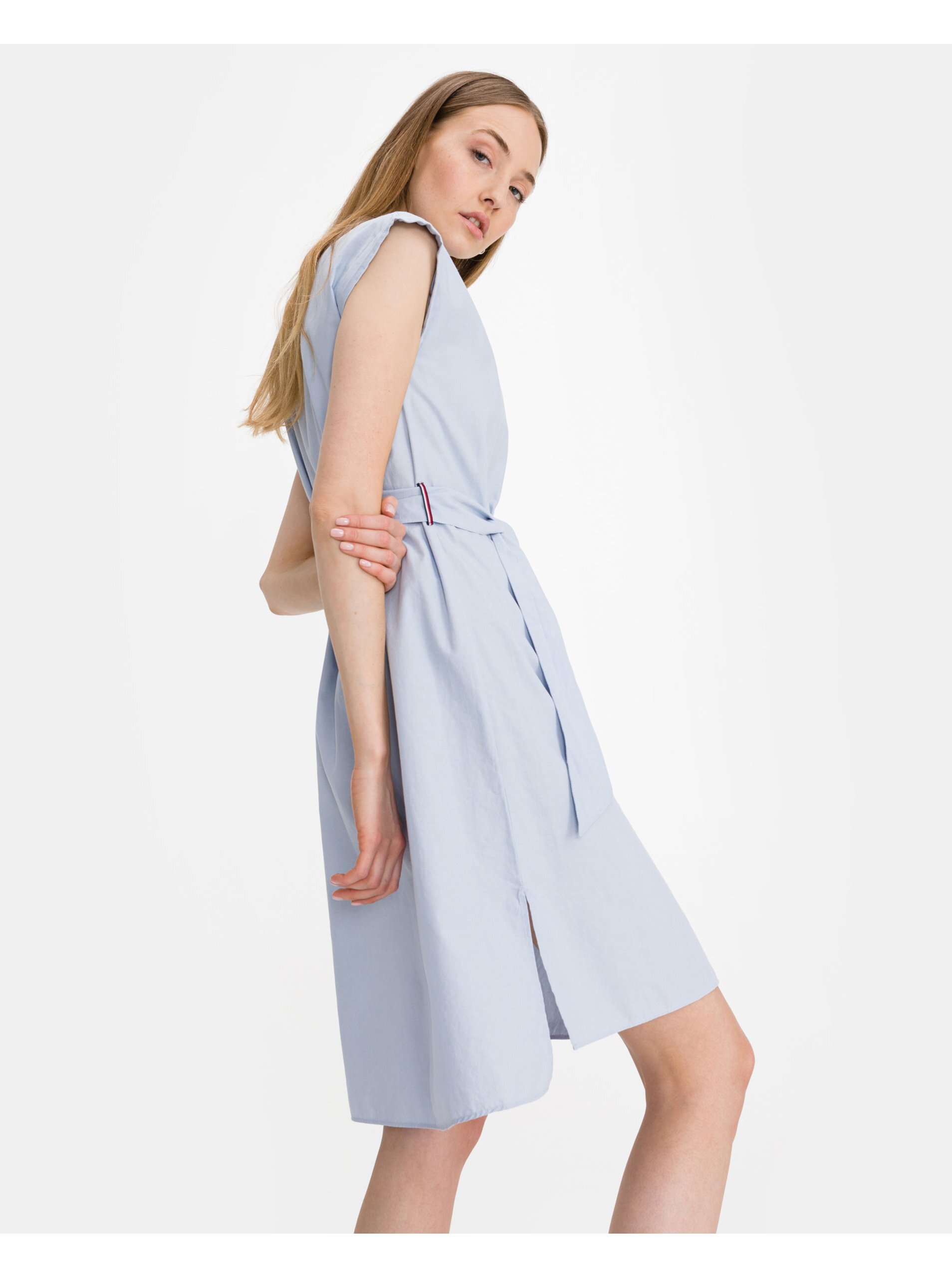 Oxford obleka Tommy Hilfiger - ženske