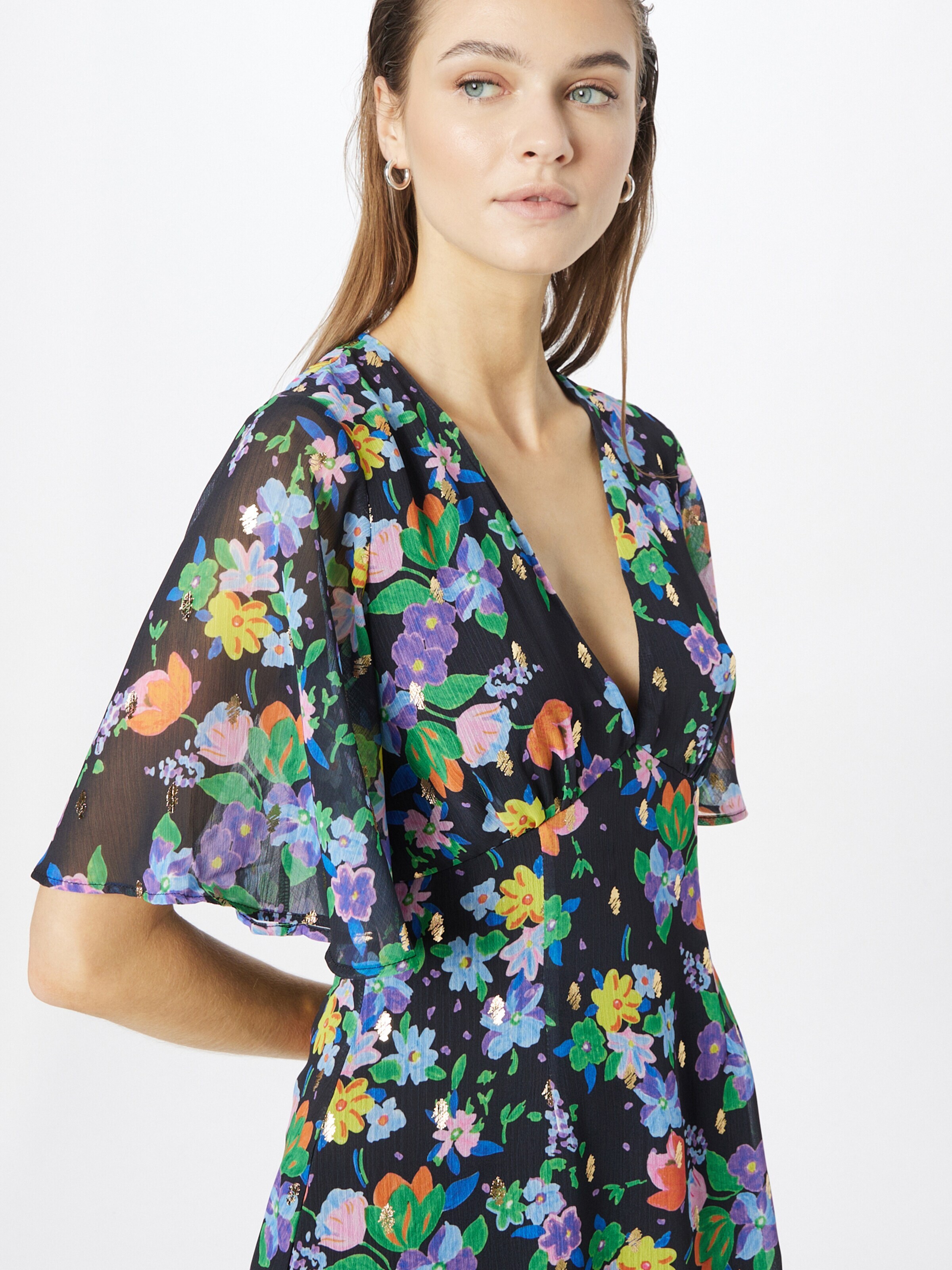 Nasty Gal Obleka nočno modra / mešane barve