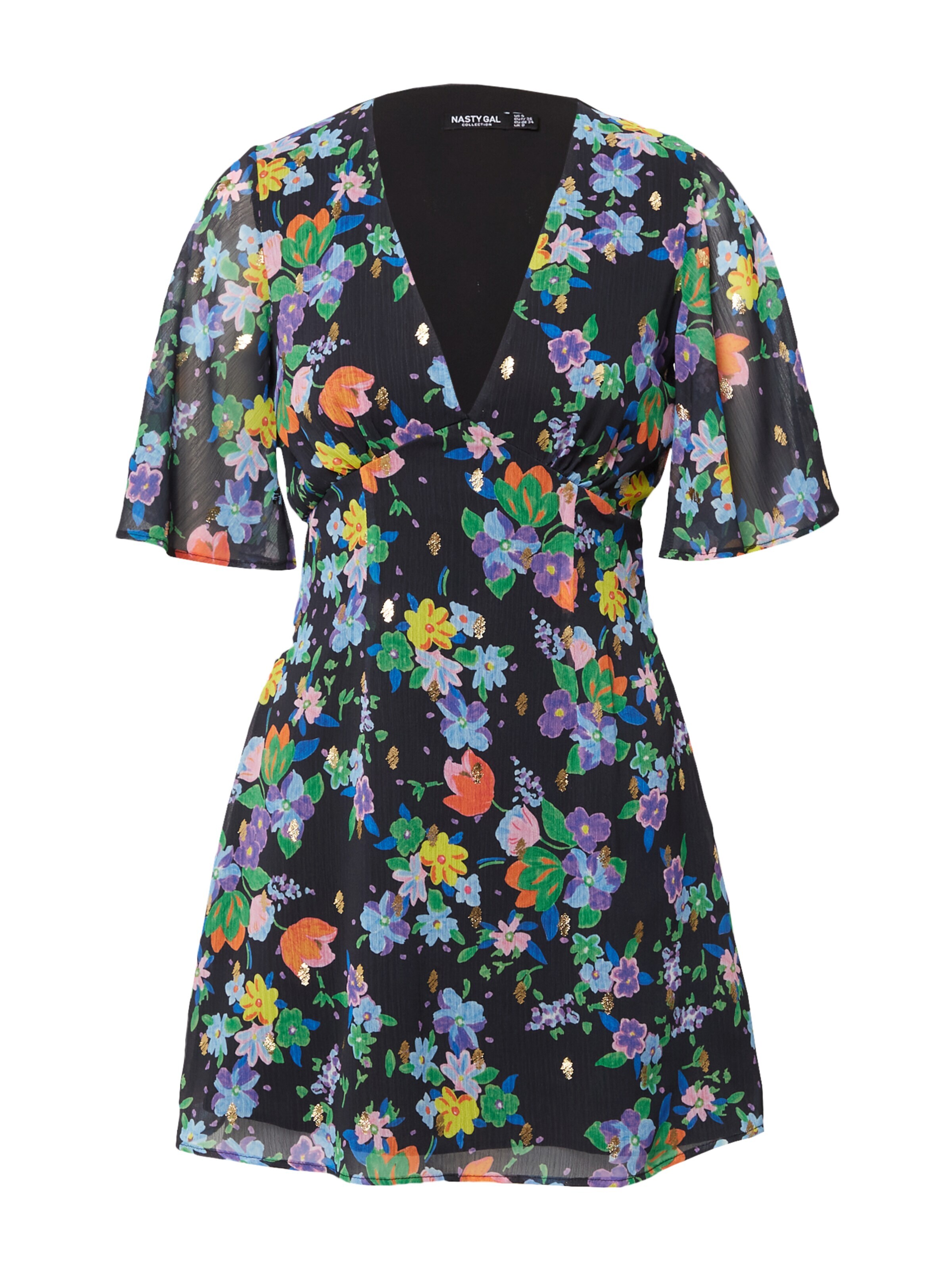 Nasty Gal Obleka nočno modra / mešane barve