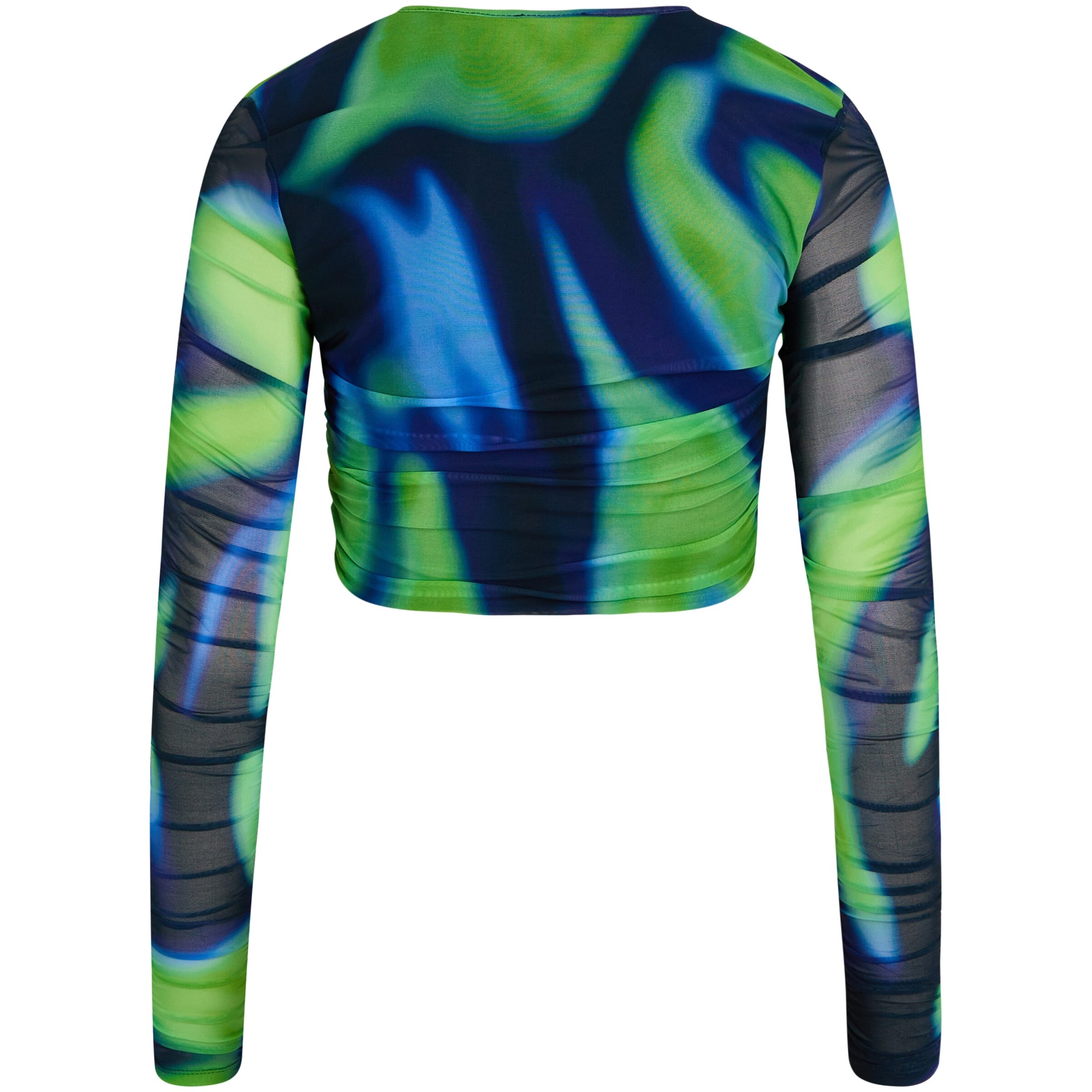 BZR Majica 'Mela' mornarska / turkizna / svetlo zelena / črna