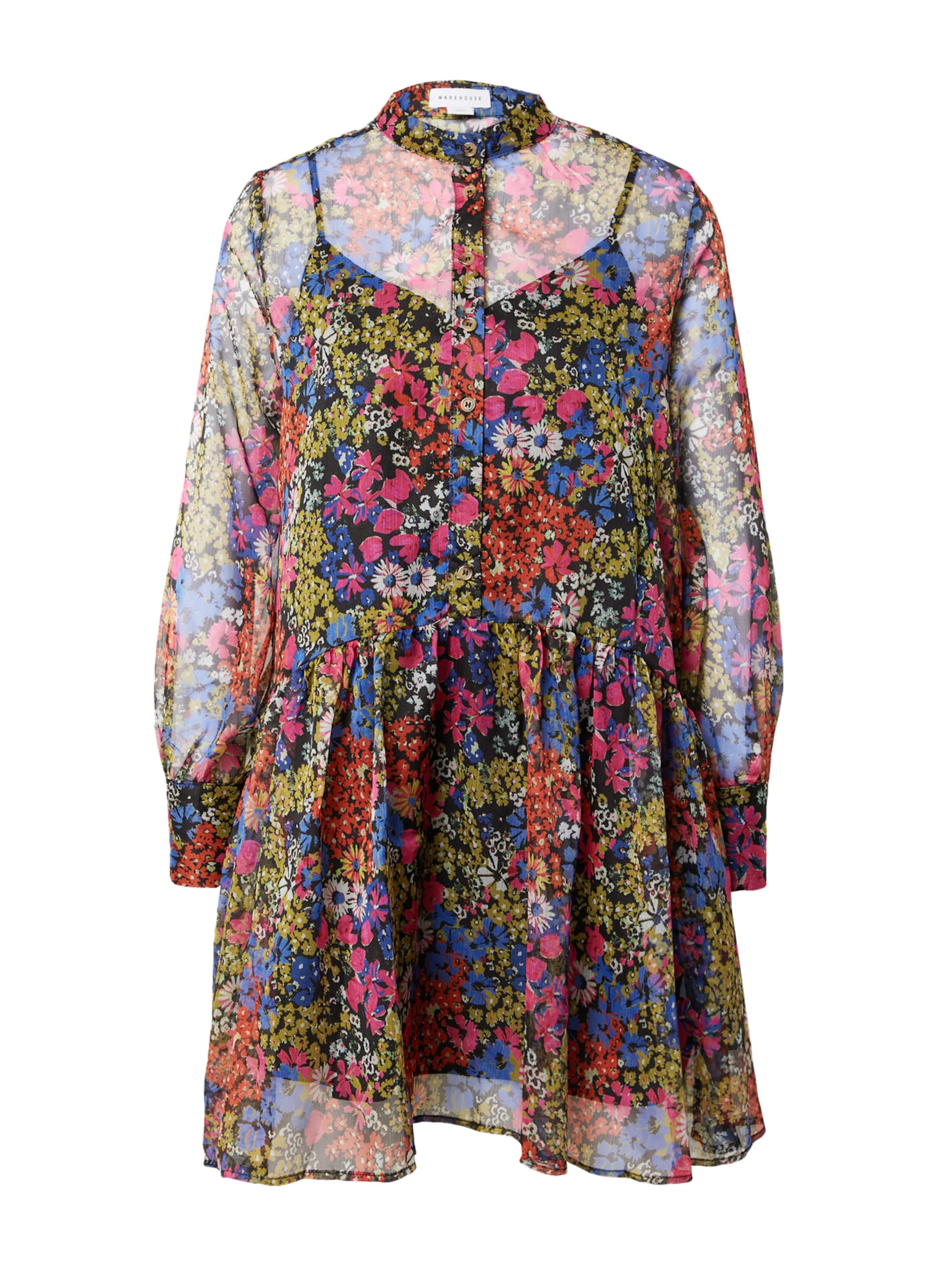 Warehouse Dolga srajca modra / oliva / roza / črna