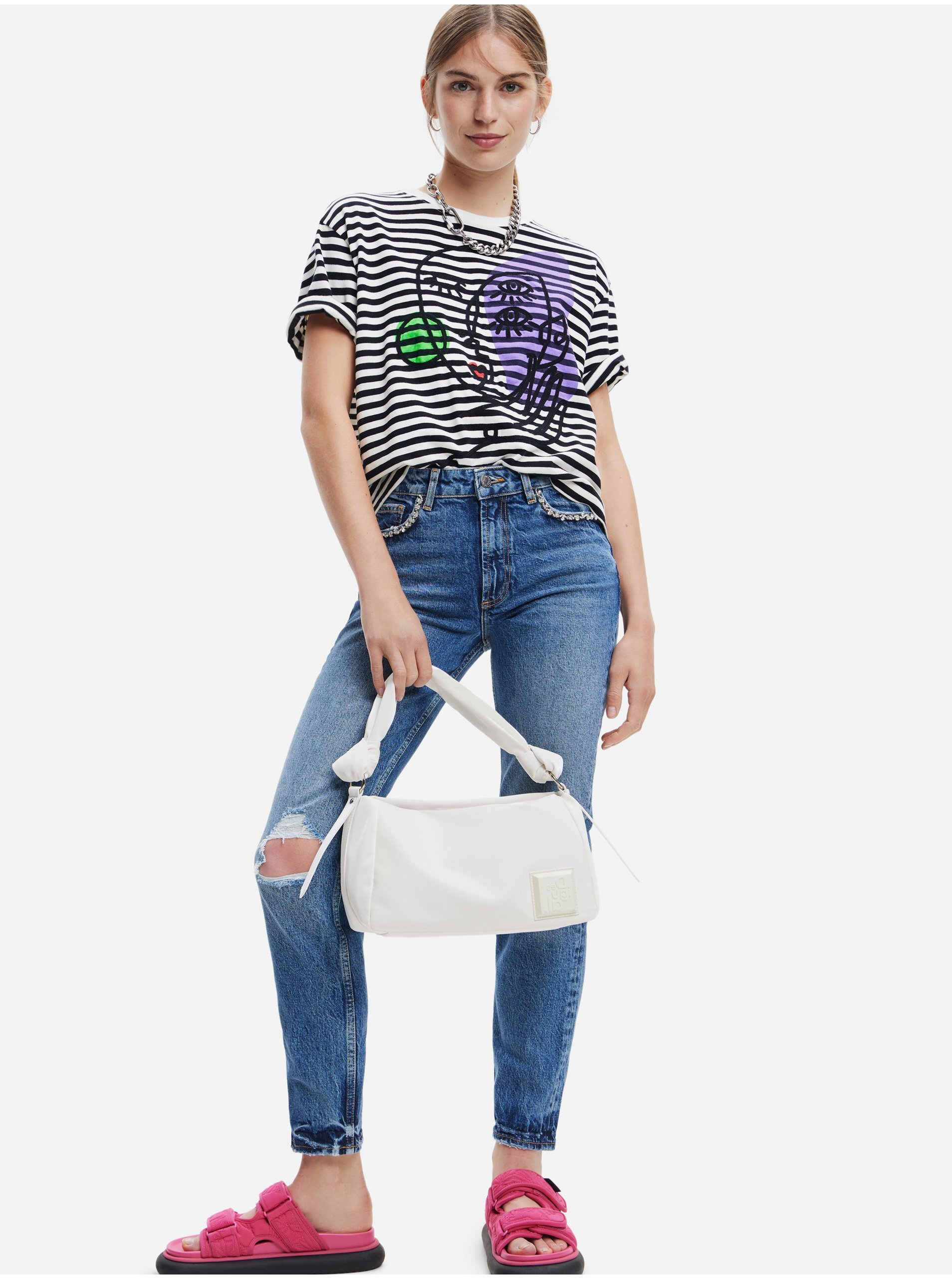 DESIGUAL SHORT SLEEVE T-SHIRT WOMEN BLACK