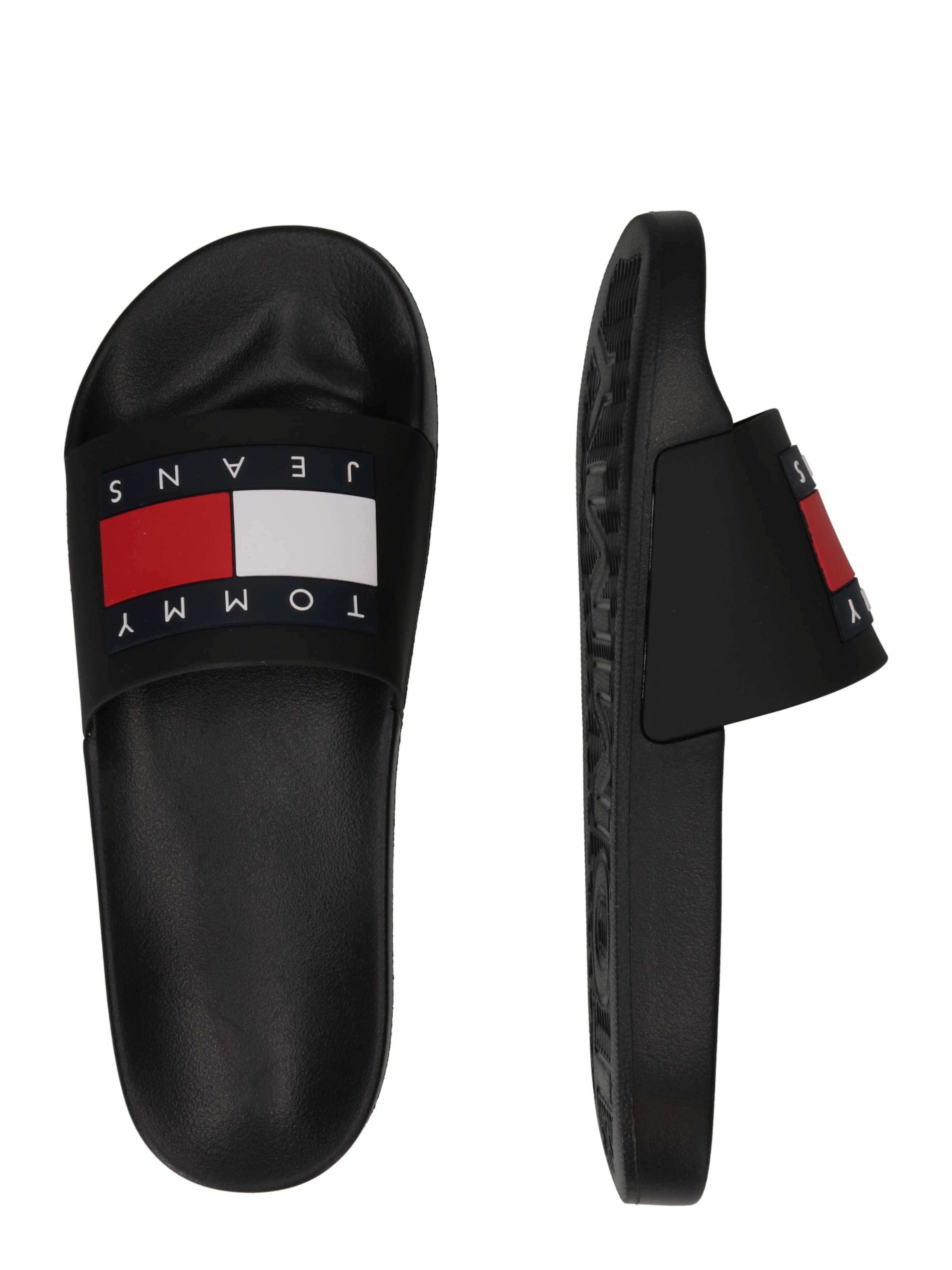 Tommy Jeans Nizki natikači 'Essential' mornarska / rdeča / črna / bela