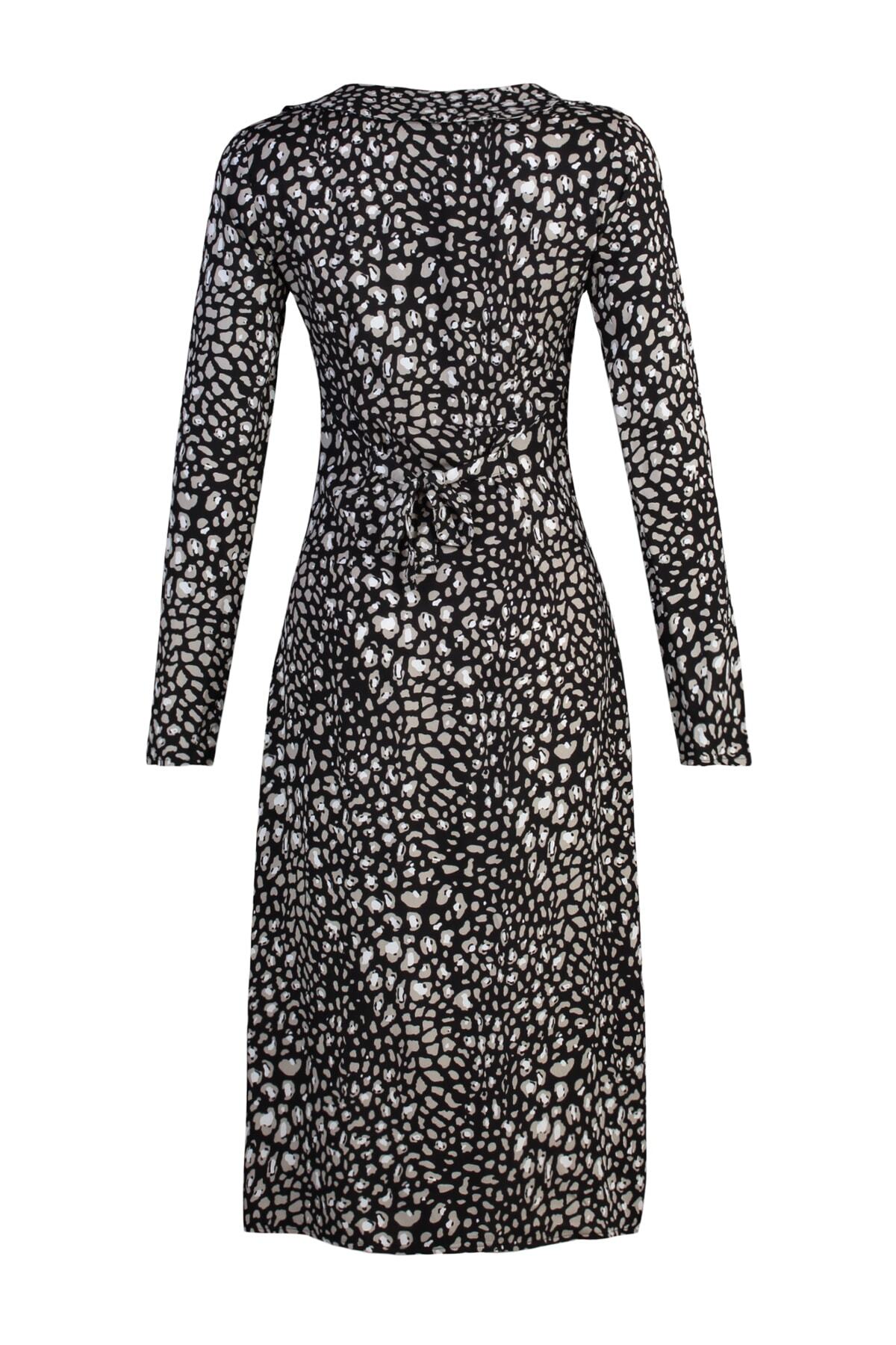 Trendyol večbarvna vzorčasta srajčna obleka