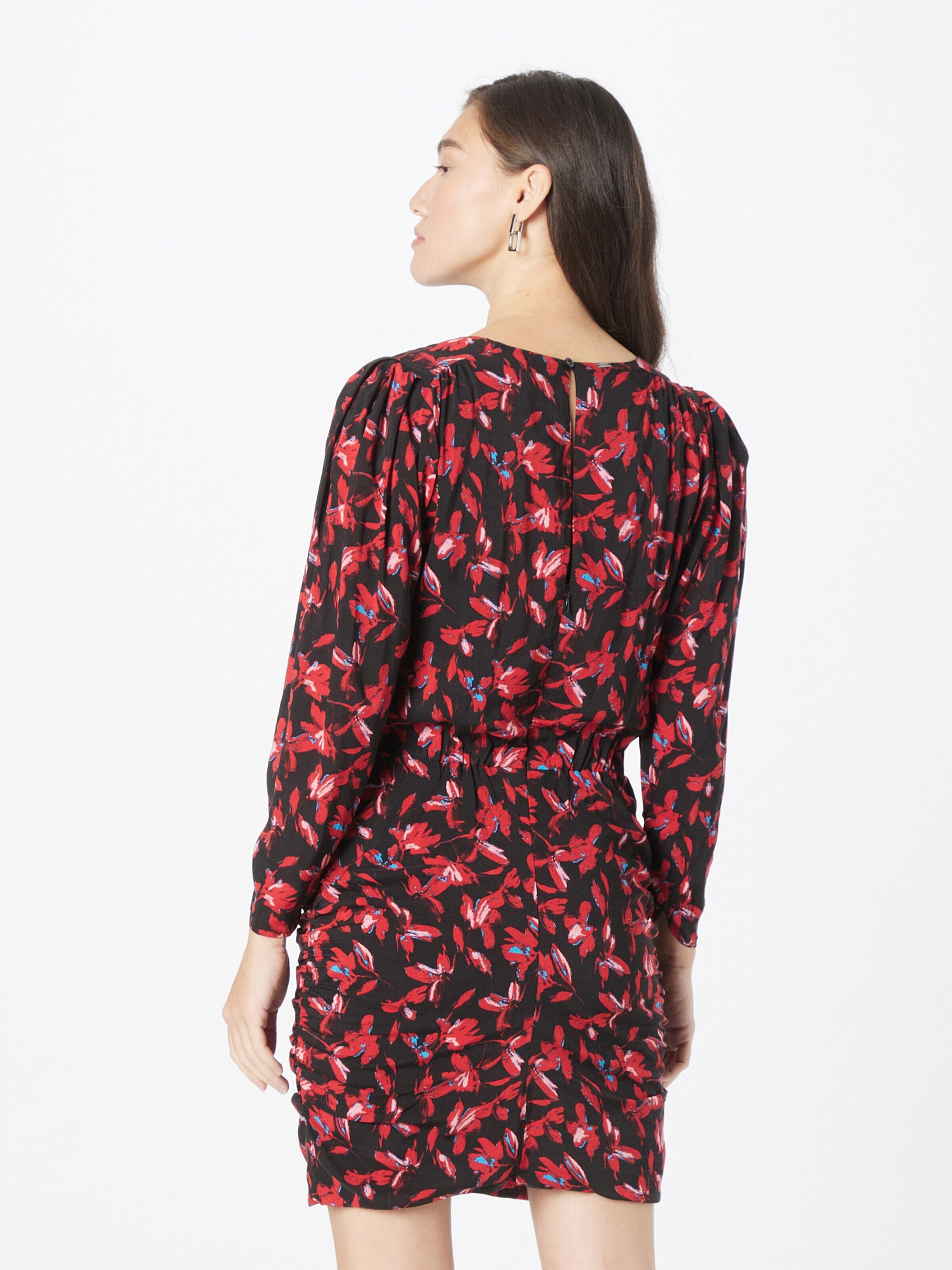 IKKS Obleka azur / rubin rdeča / črna / bela